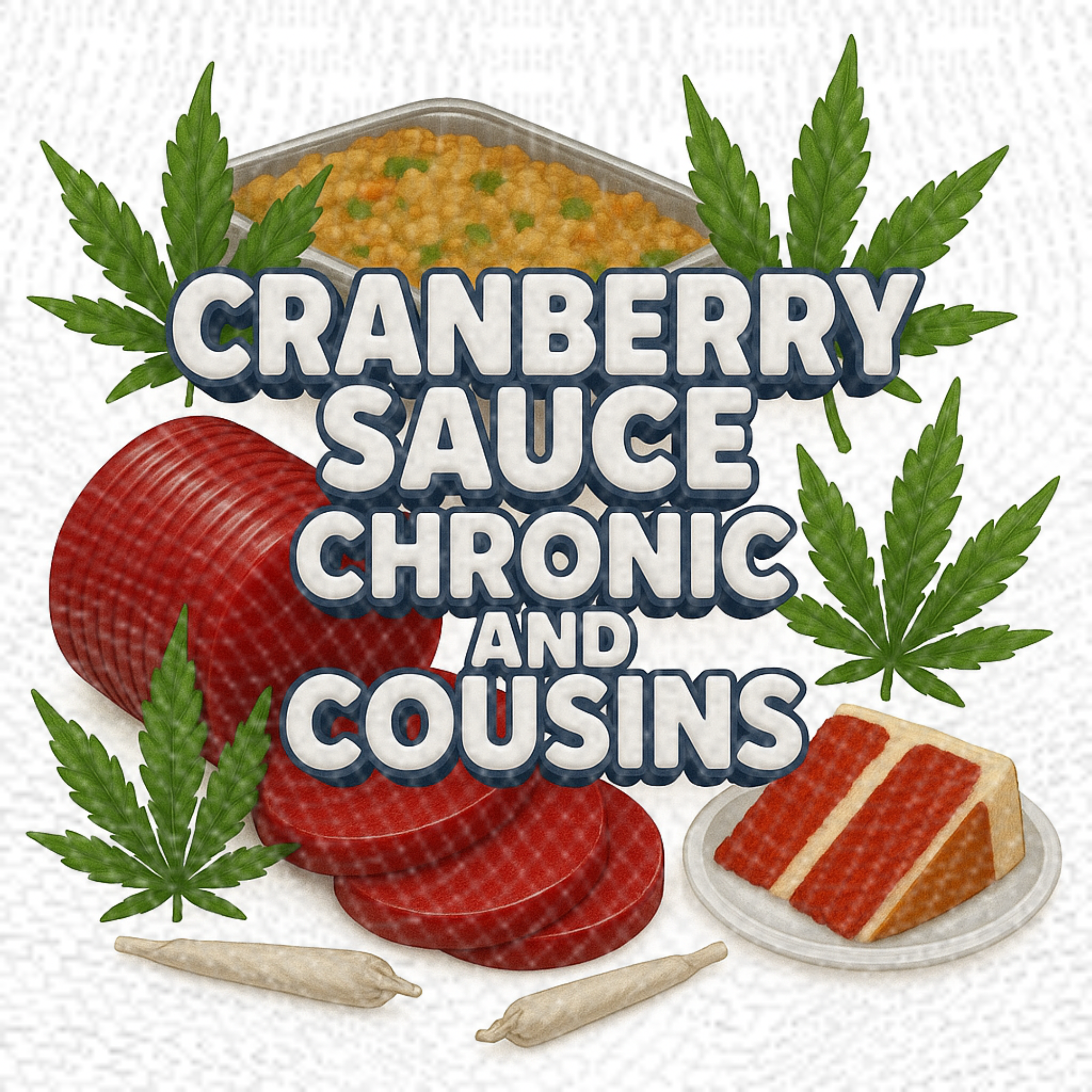 Cranberry Sauce, Chronic & Cousins | PNG | Instant Download | Sublimation & DTF Clipart | 300 DPI
