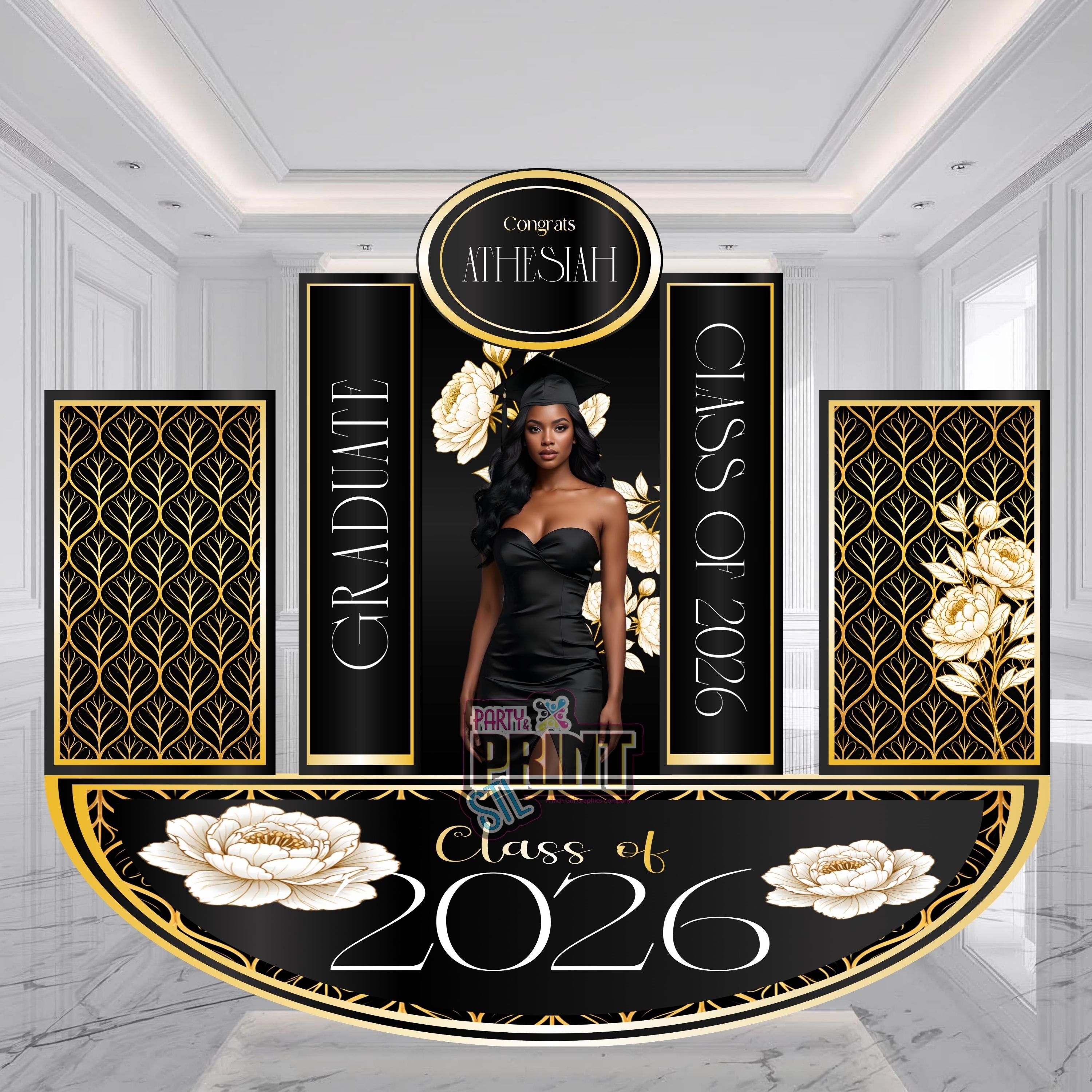 Black & Gold Graduation Decor Set ~COMING SOON