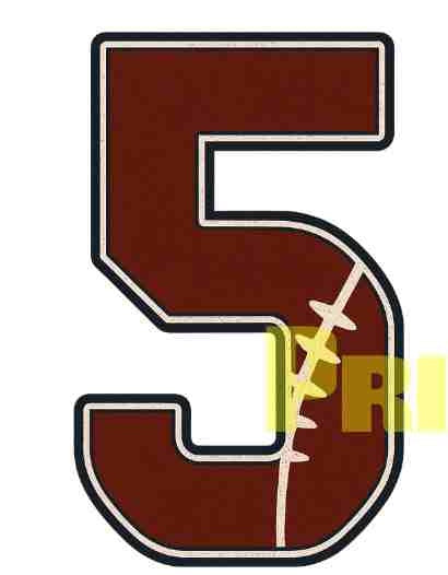 π Football Number Prints & Digital Downloads (0β9)