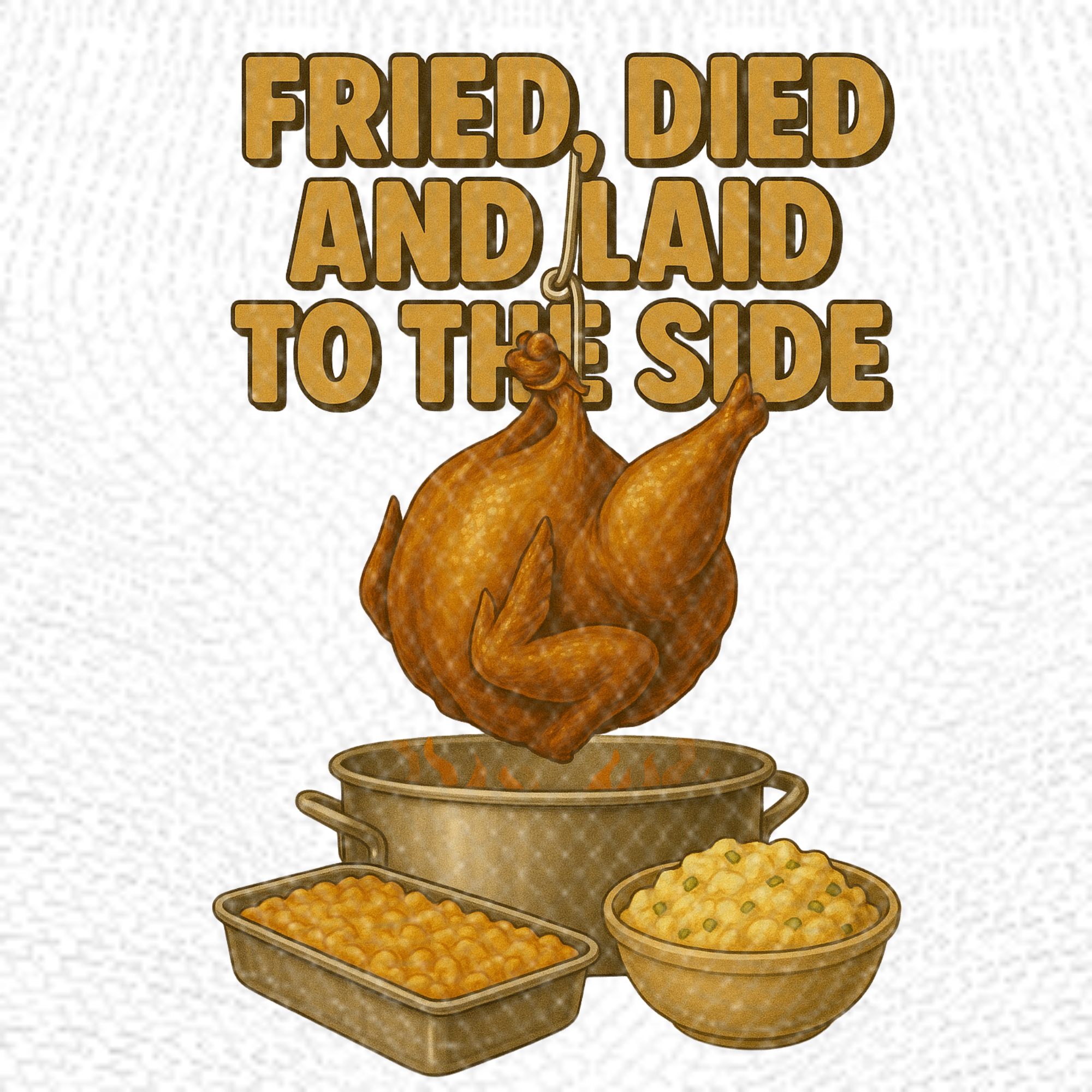 Fried, Died & Laid to the Side | PNG | Instant Download | Sublimation & DTF Clipart | 300 DPI