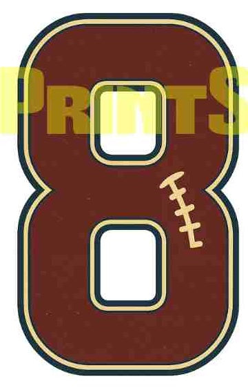 π Football Number Prints & Digital Downloads (0β9)