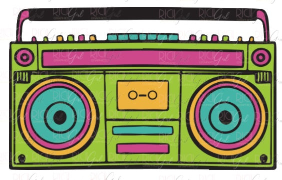 80's Boom Box Cutout Props