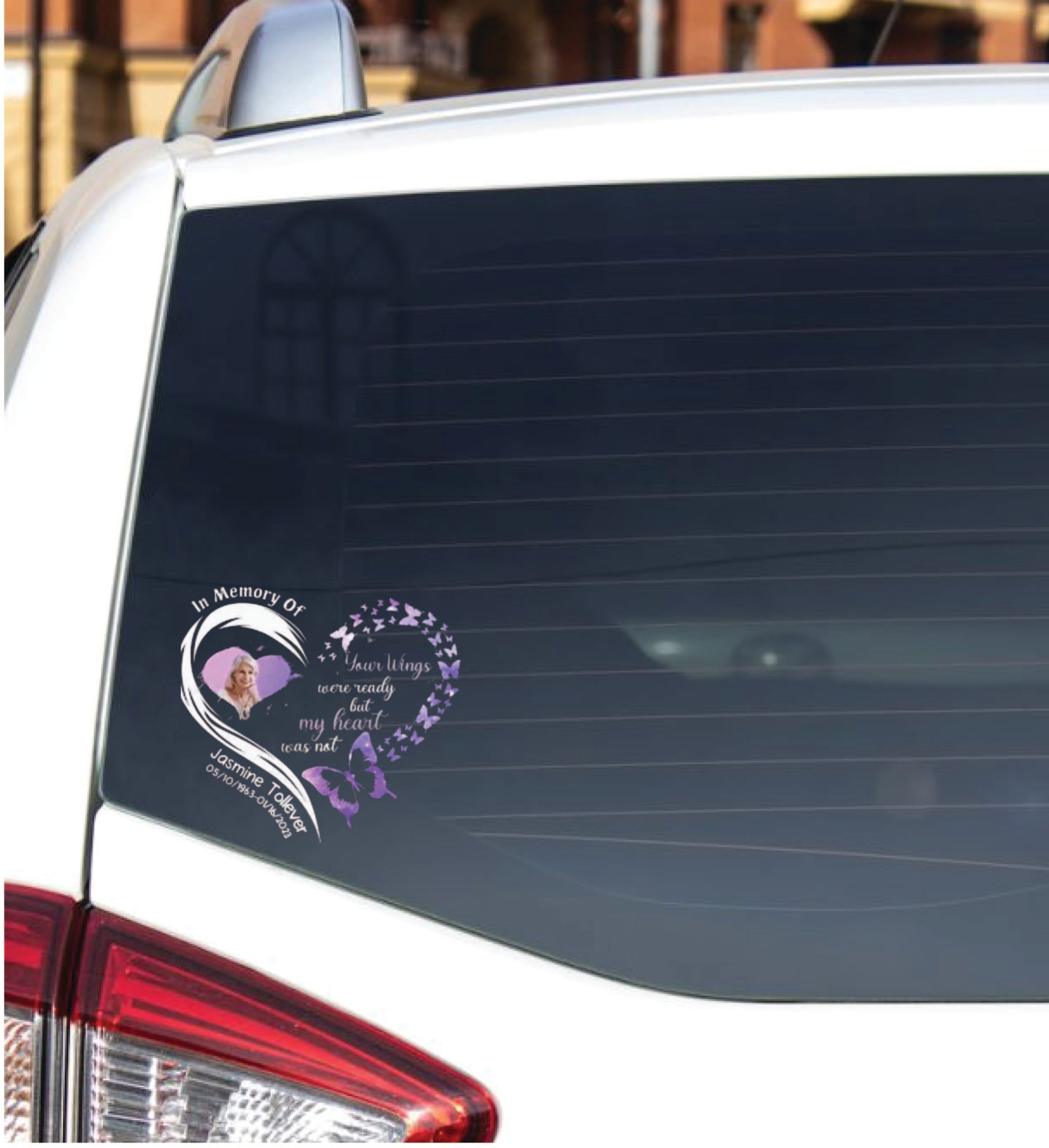 6 Inch Butterfly Memorial Decal