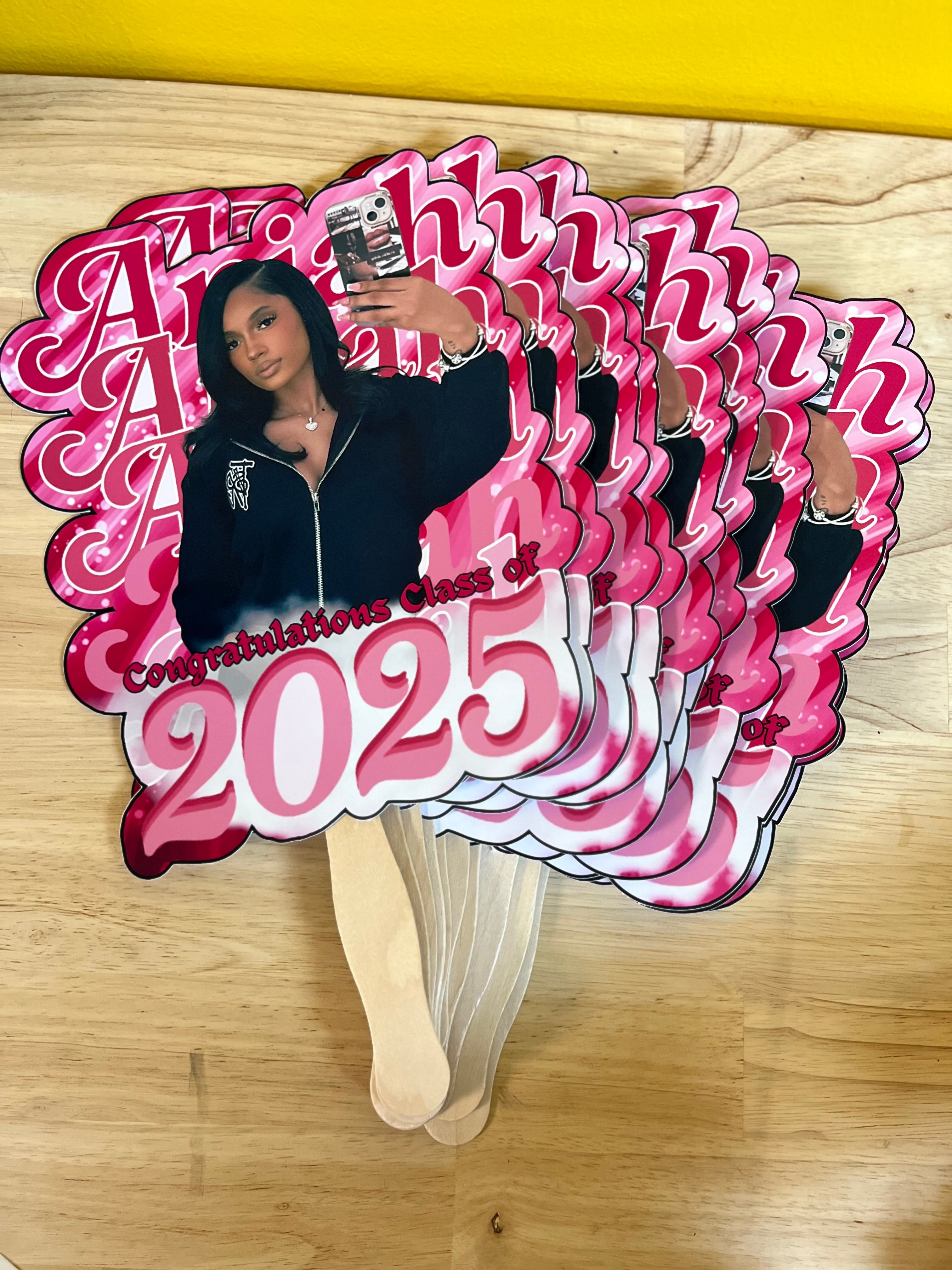 Custom Graduation Fans – Personalized Handheld Photo Fans