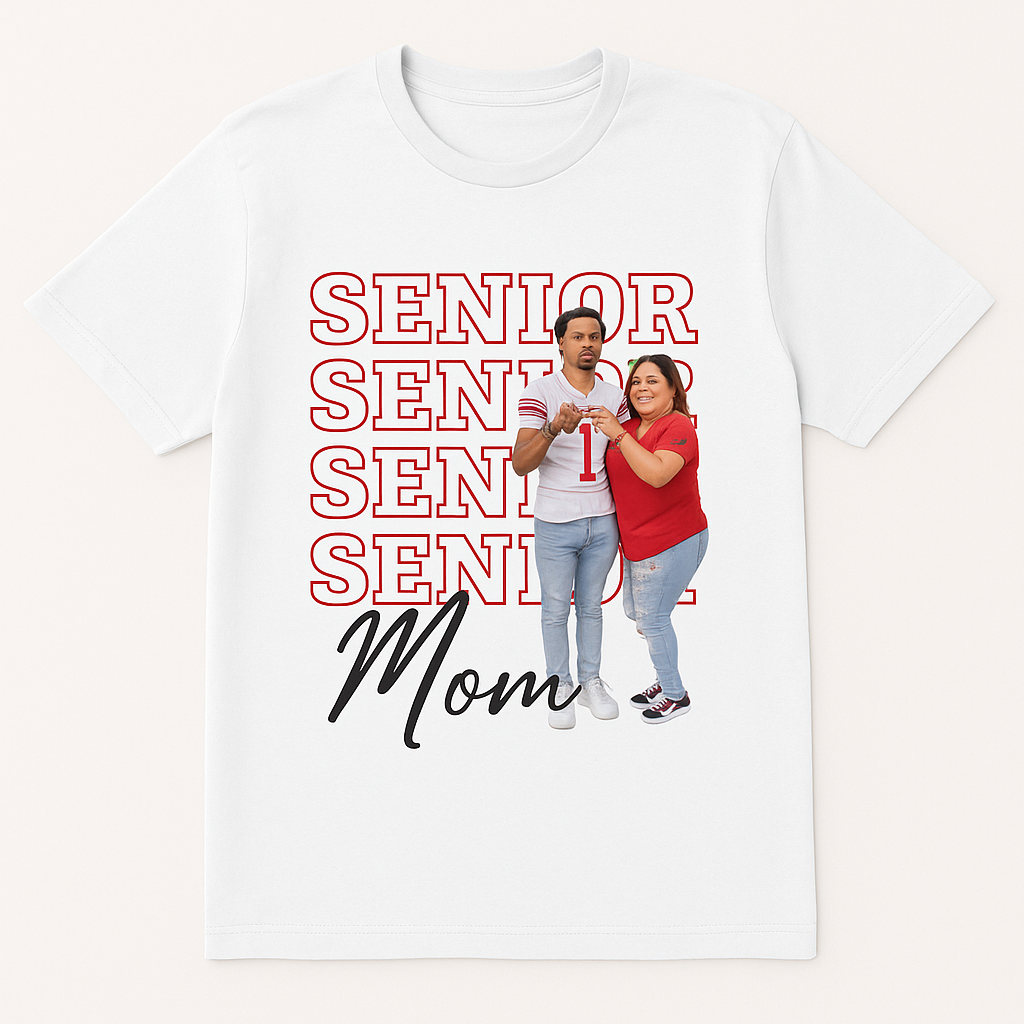 Custom Senior Mom T-Shirt with Photo