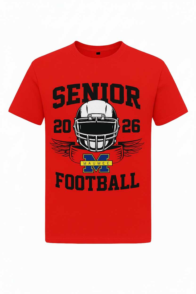 Senior 2026 Football Shirt – Customizable Maumee Panthers T-Shirt | Senior Night & Graduation Tee