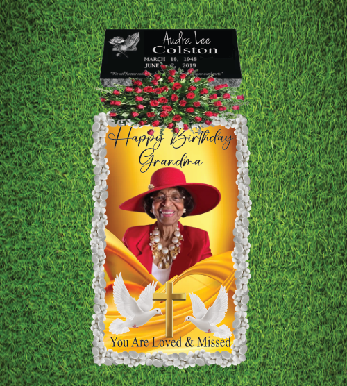 Memorial Grave Blanket – Fully Personalized Photo Tribute