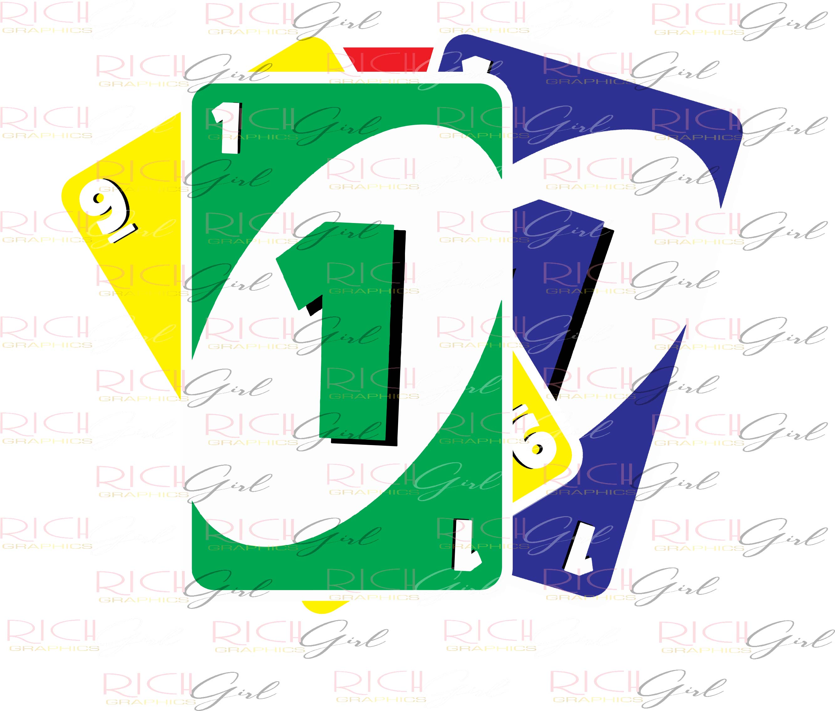 Uno Cutout Props - GREEN CARDS