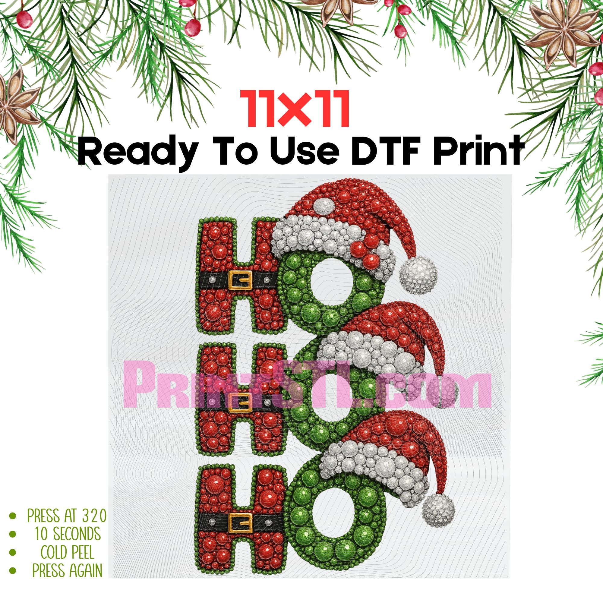Santa Sparkle Ho Ho Ho – Rhinestone Digital File