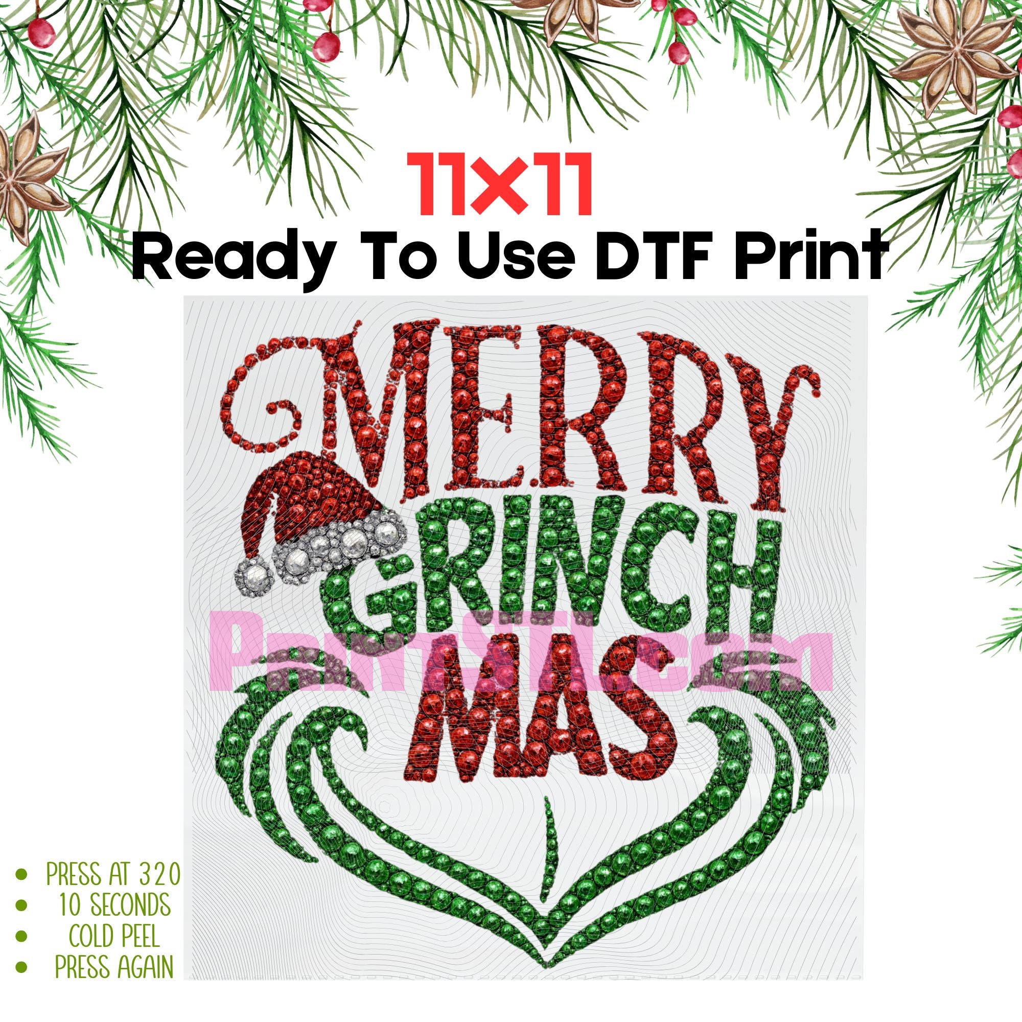 Merry Grinchmas – Rhinestone Christmas PNG