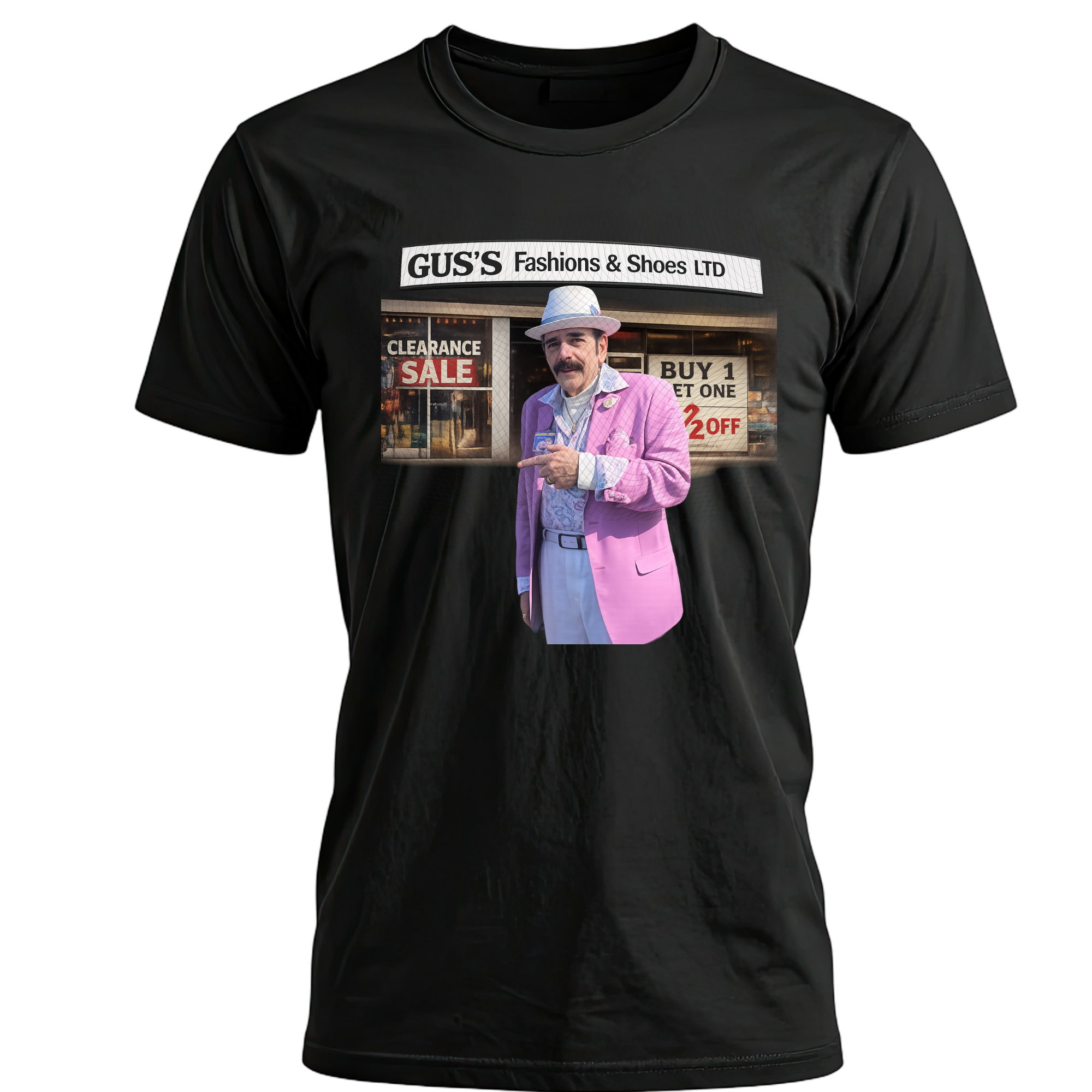 Gus’s Fashions & Shoes LTD Tee – Gus Torregrossa St. Louis 80s & 90s Urban Icon Tribute Shirt