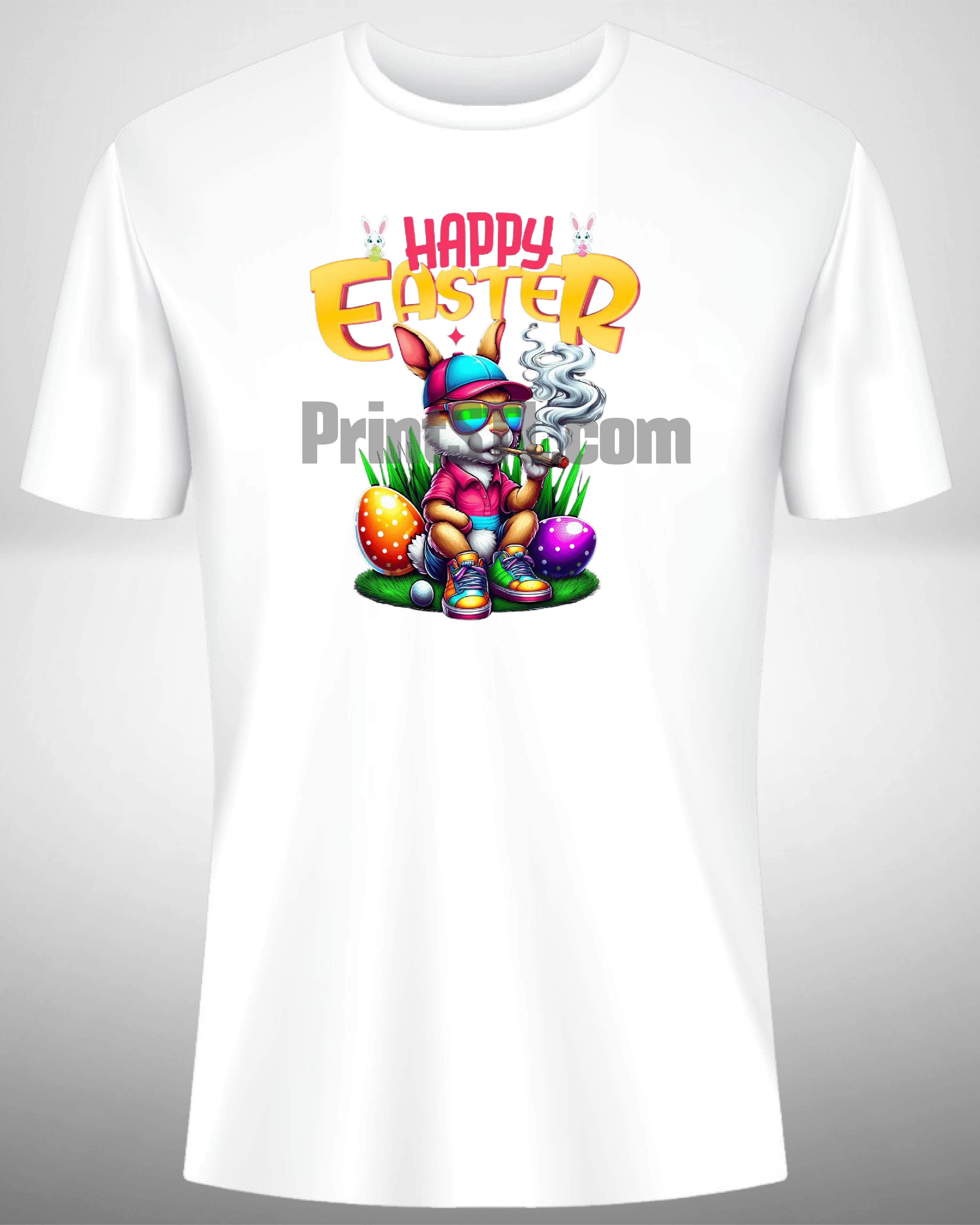 $4.20Happy Easter 420 Stoner Bunny DTF T-Shirt Transfer ~ Funny Stoner Tee for Easter or 4/20