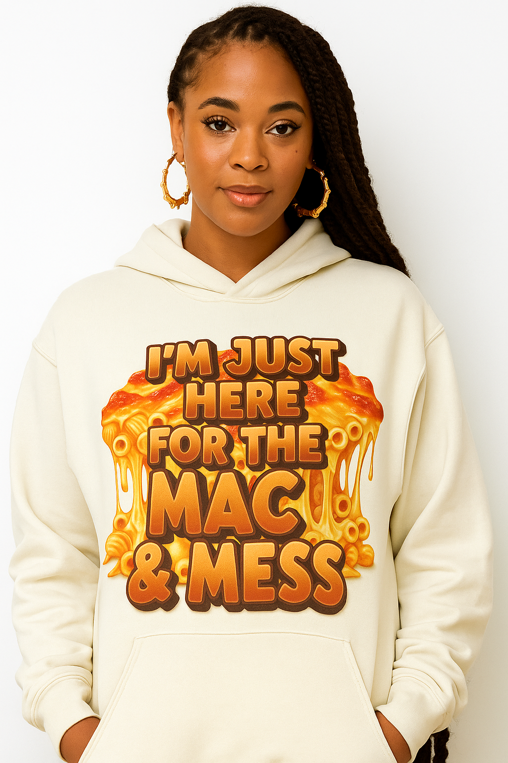 I’m Just Here for the Mac & Mess Shirt | Black AF Thanksgiving Friendsgiving T-Shirt, Hoodie or Sweatshirt