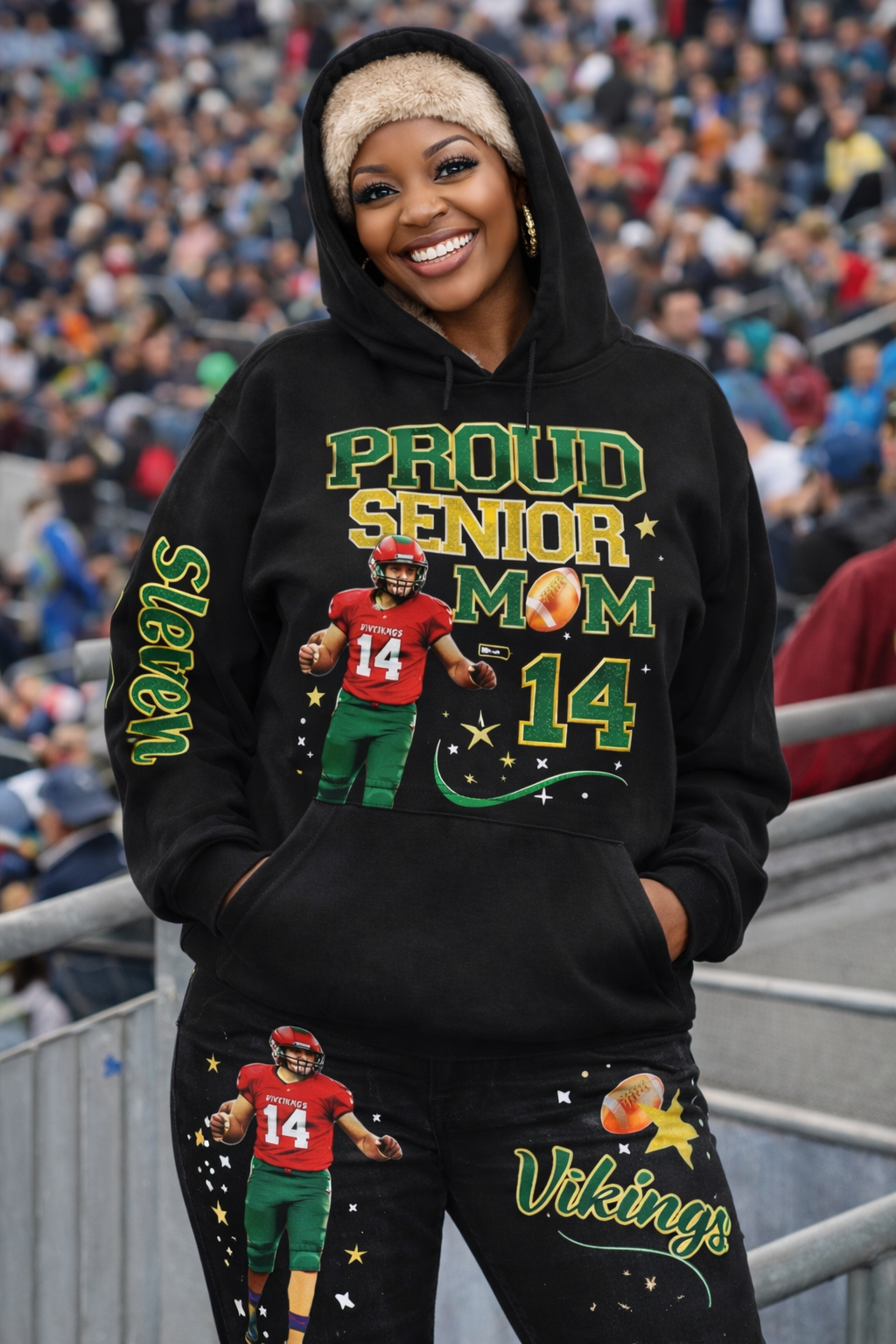 Senior Mom Custom Hoodie & Photo Jeans Set