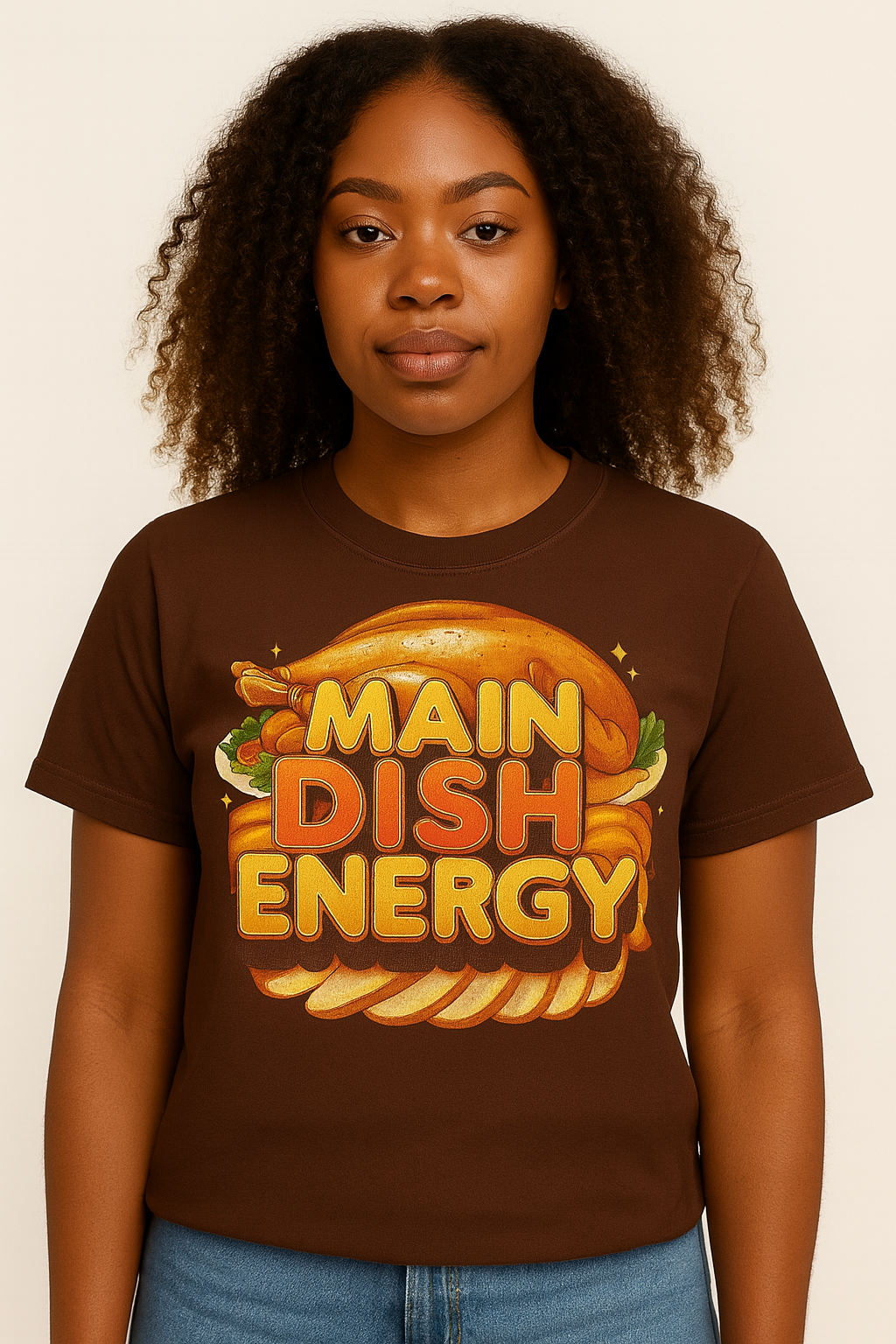 Main Dish Energy T-Shirt – Funny Thanksgiving Unisex Holiday Tee