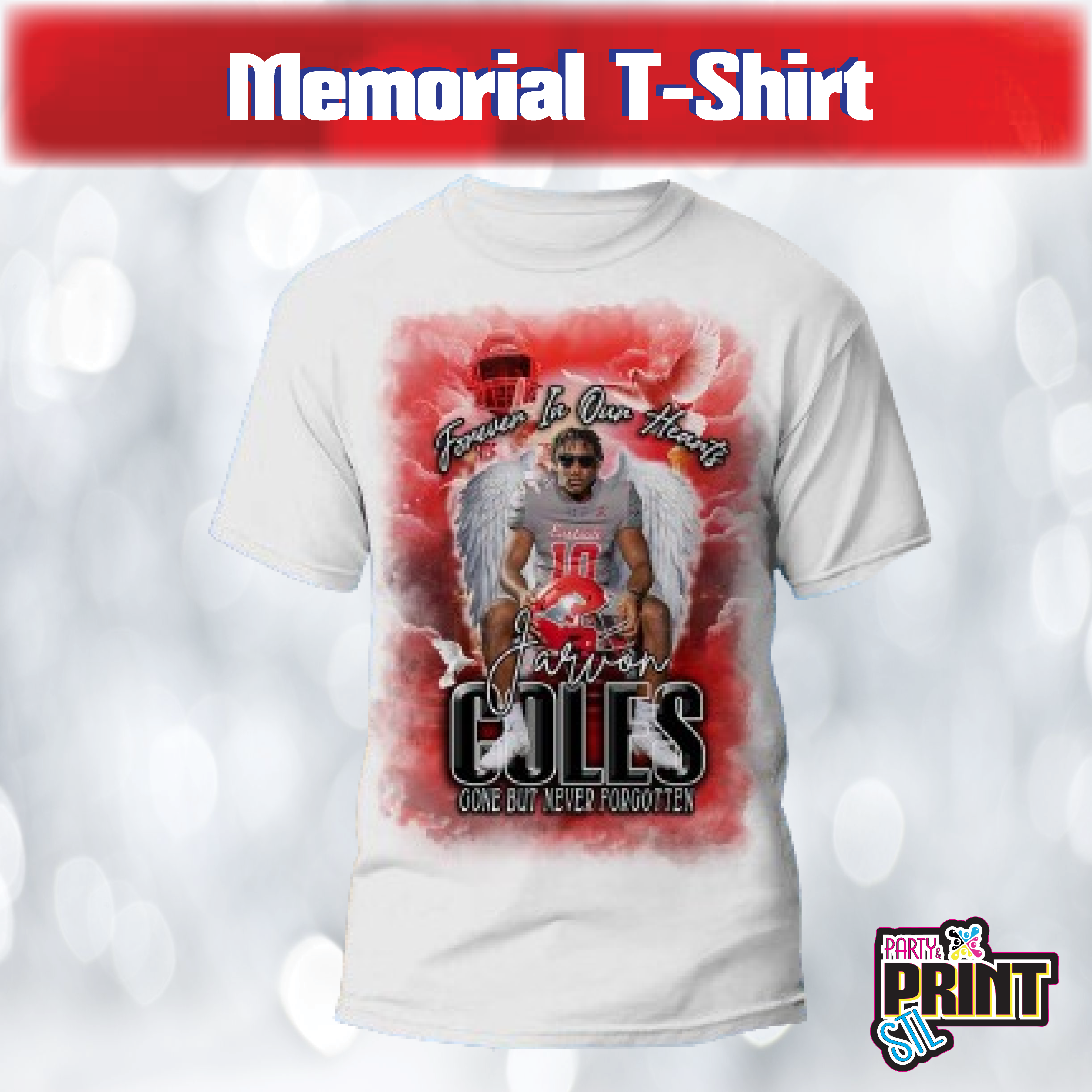 Custom Memorial T-Shirt – Personalized Tribute Shirt in All Sizes & Colors