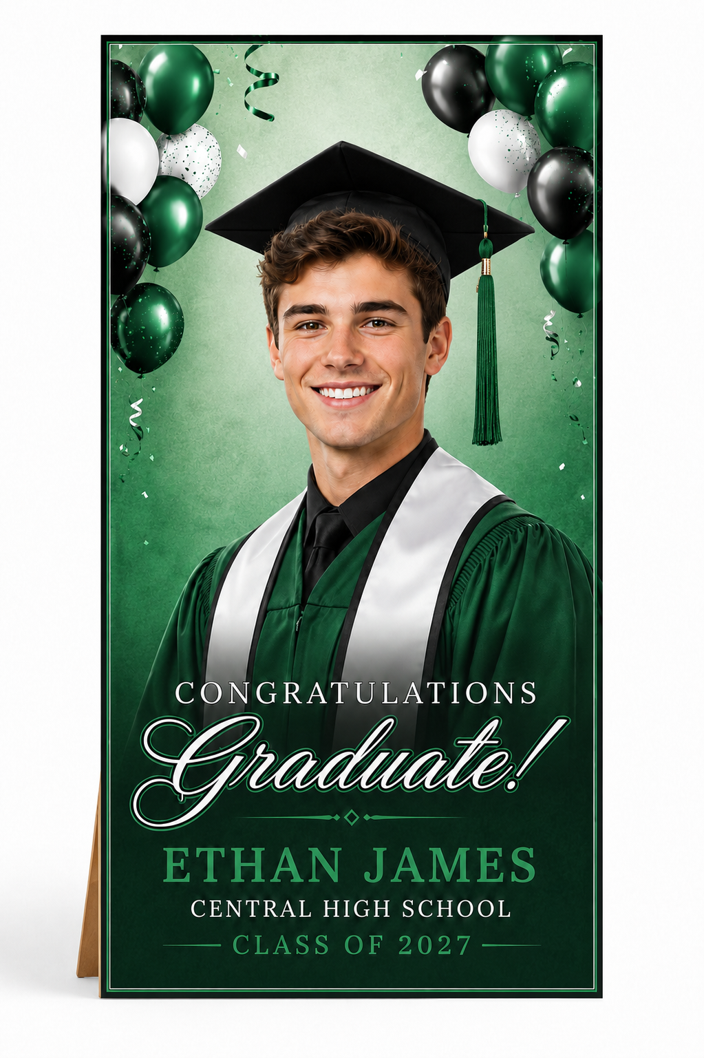 Custom Rectangle Graduation Photo Board | Personalized Photo Event Display | Senior Grad Party Decor