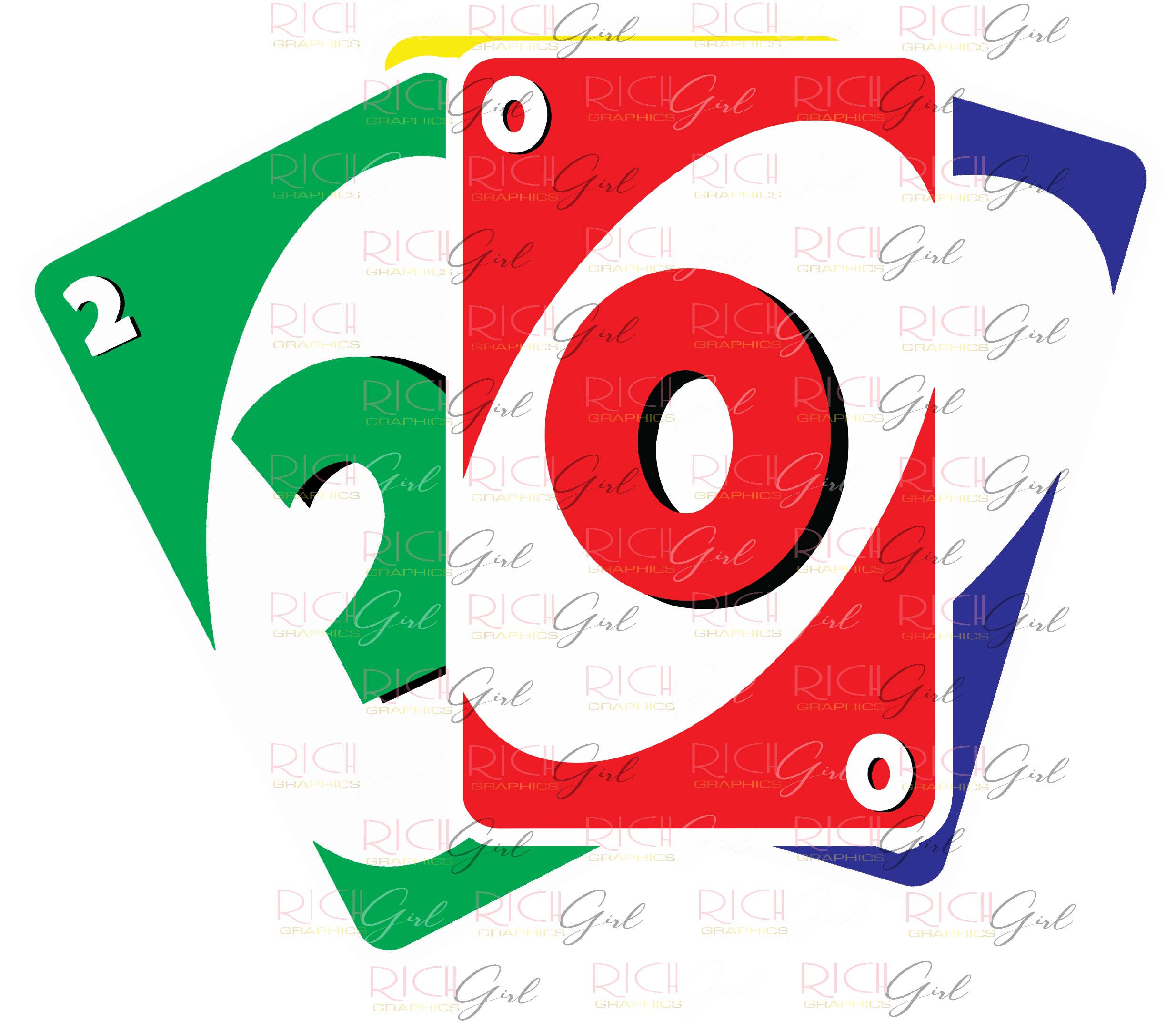 Uno Cutout Props - RED CARDS