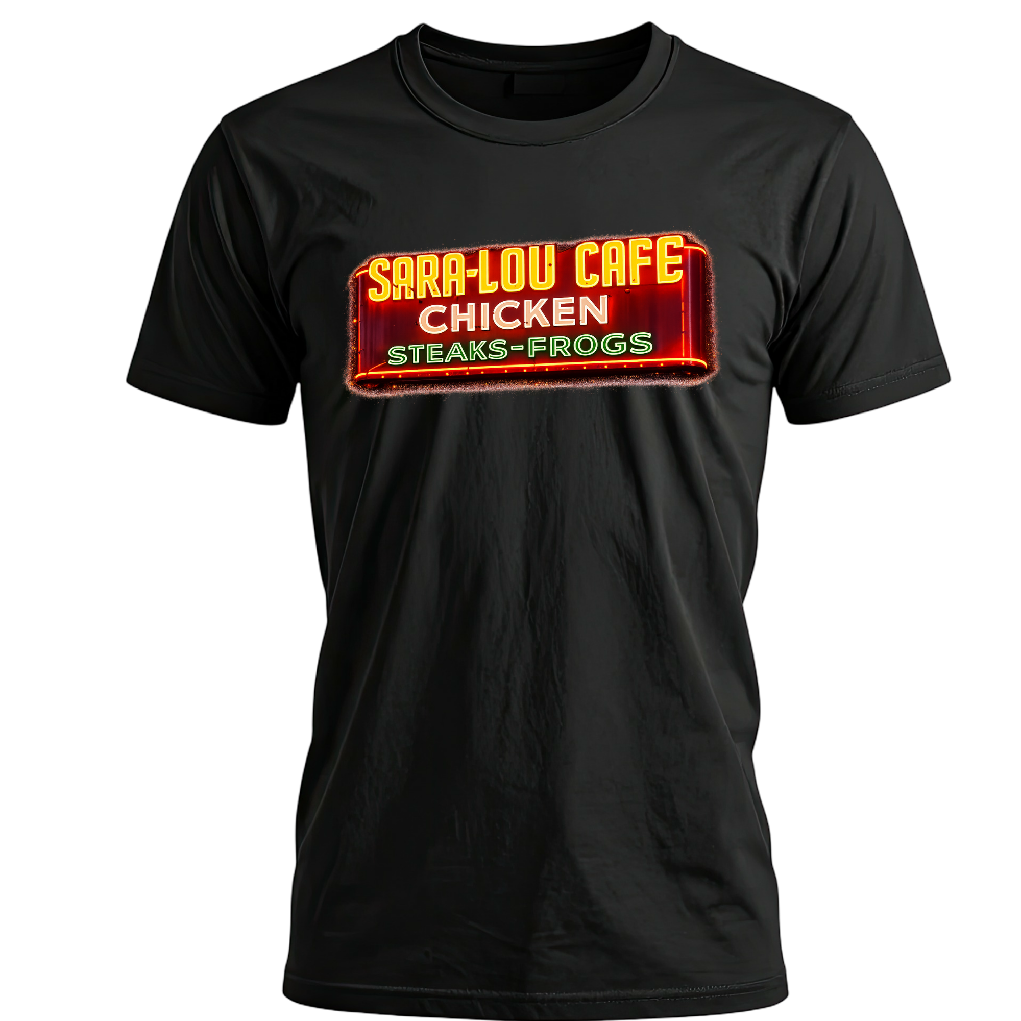 Sara-Lou Cafe Neon Sign Tee – Vintage St. Louis Restaurant Tribute Shirt | 314 STL Streetwear
