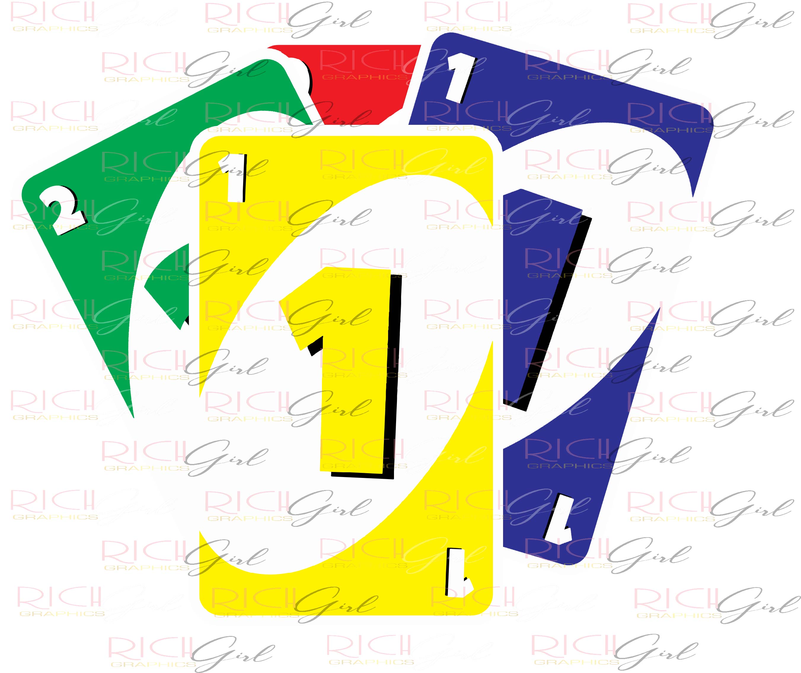 Uno Cutout Props - YELLOW CARDS