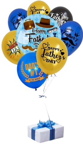 Father’s Day Balloon Bundle – Mylar + 8 Latex Balloons