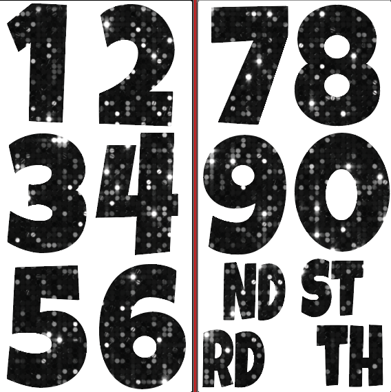 Giant 30 Inch Numbers Yard Card (Many Colors Available PLAIN or SPARKLE)