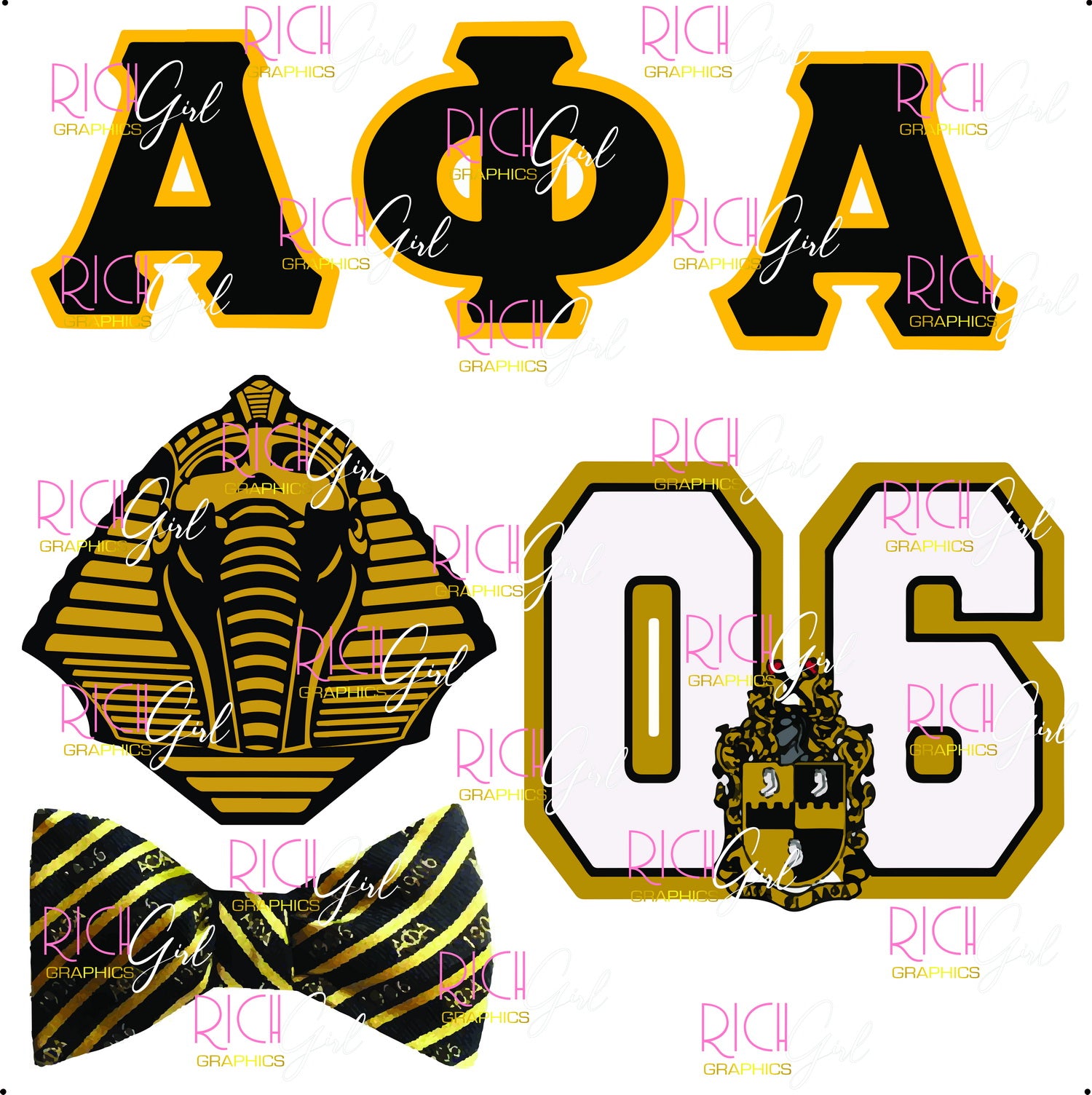 Alpha Phi Alpha Fraternity Yard Card (Available in Full or Half Sheet)