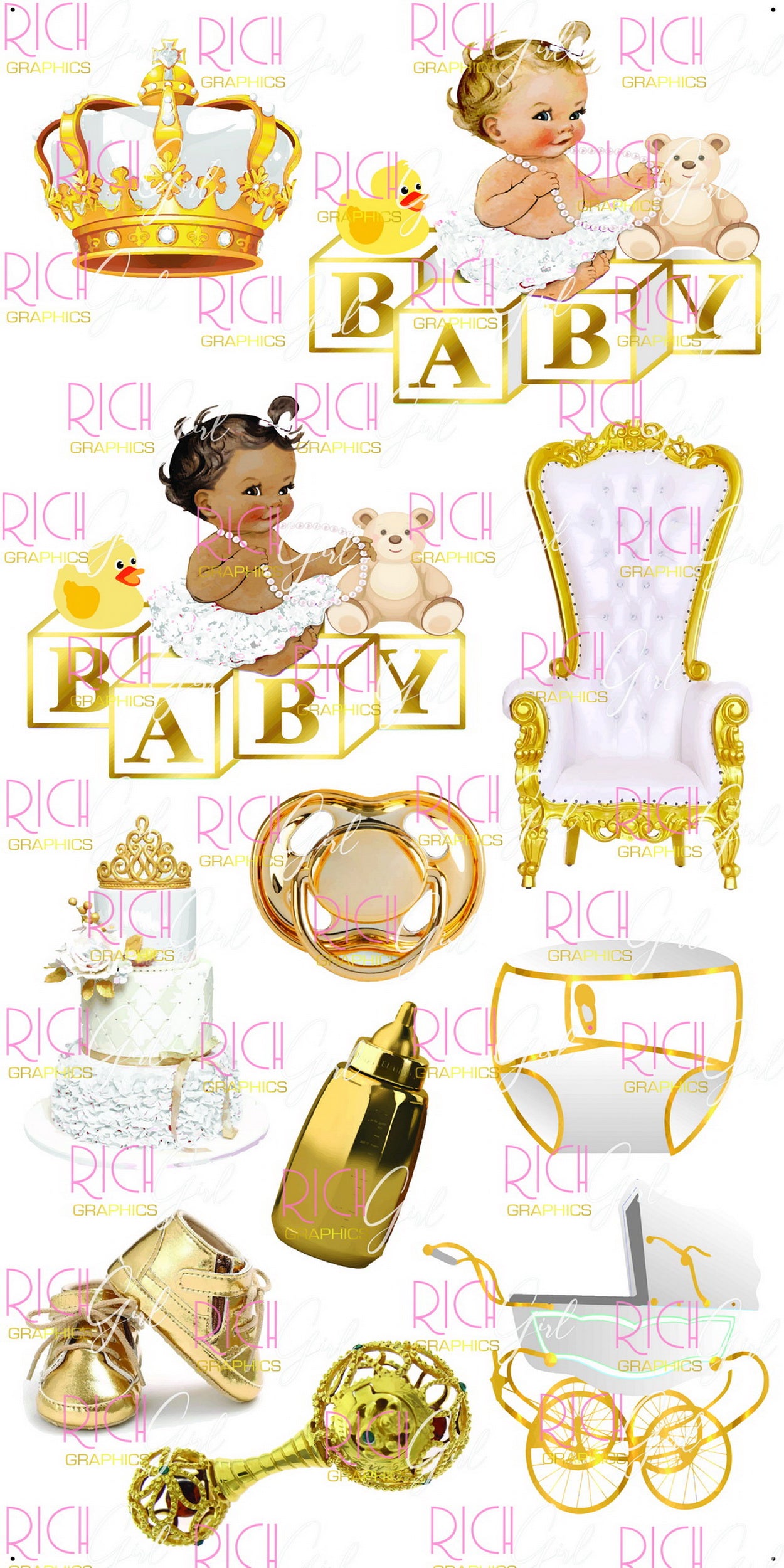 Christened In White Baby Girl Yard Card