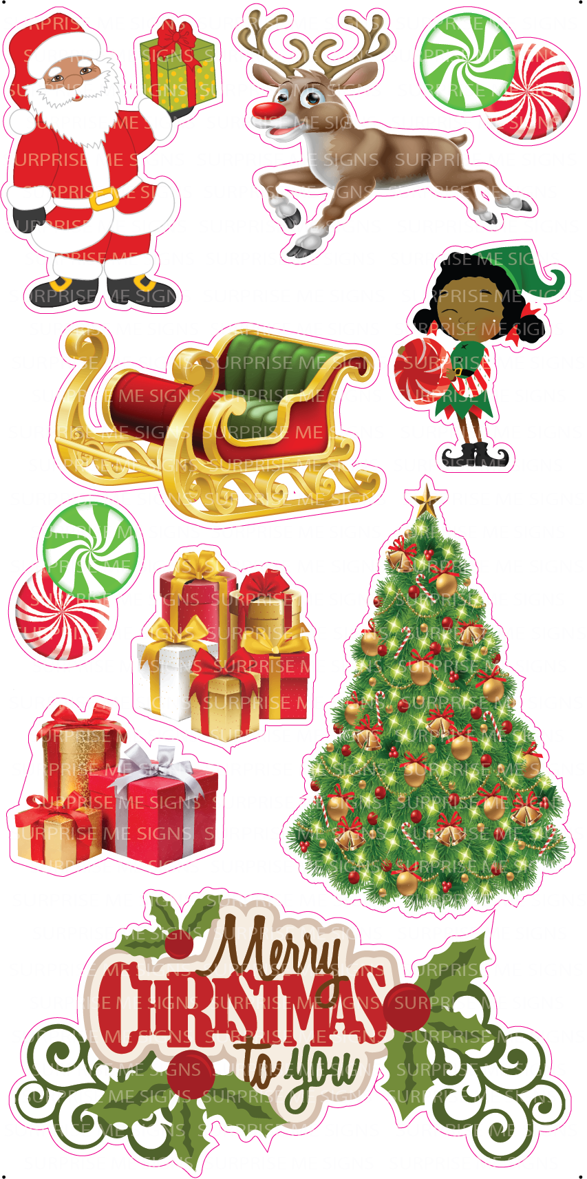 Merry Christmas 1 Yard Card