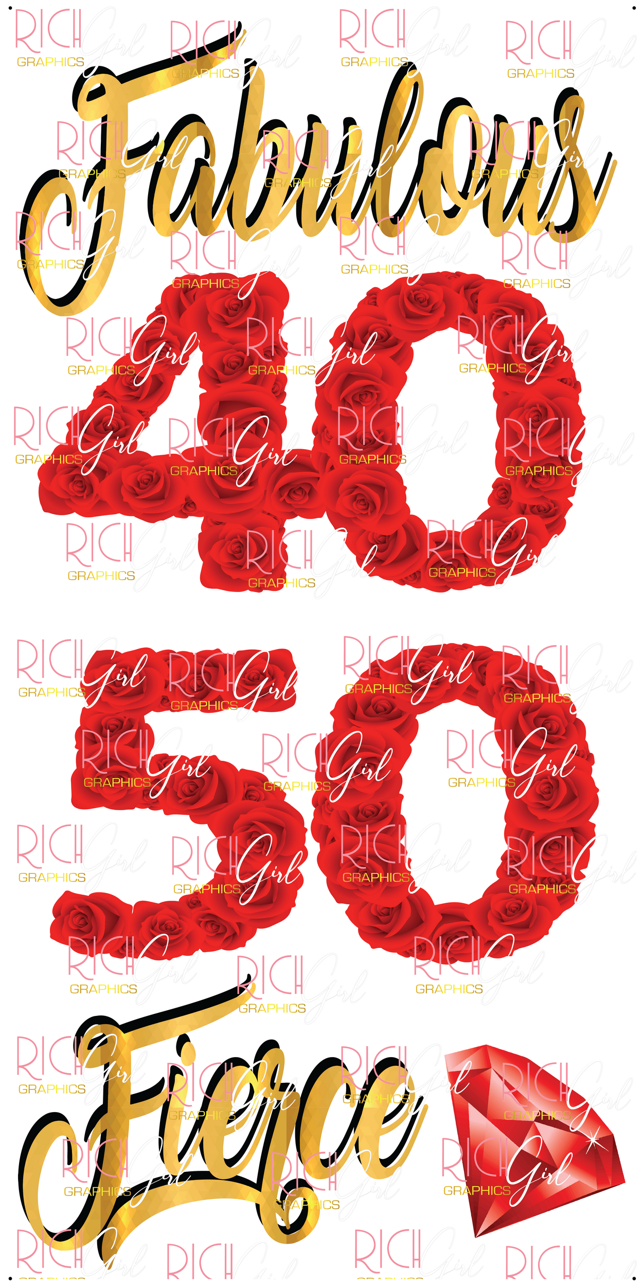 Fierce & Fabulous Flash Set Yard Card