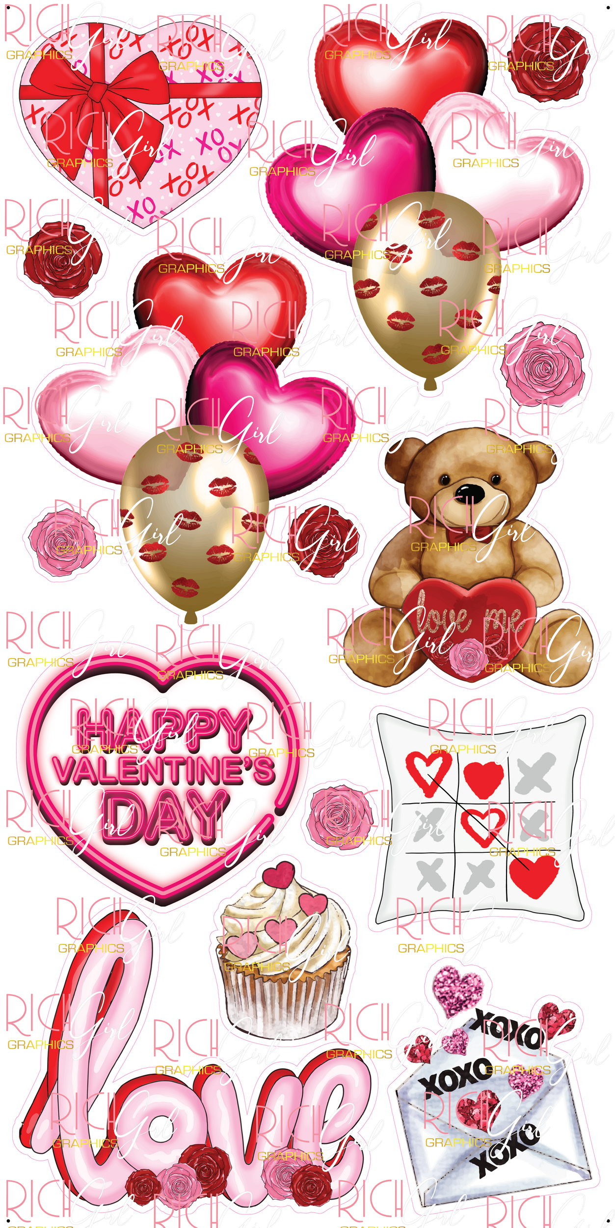 For My Valentine Yard Card