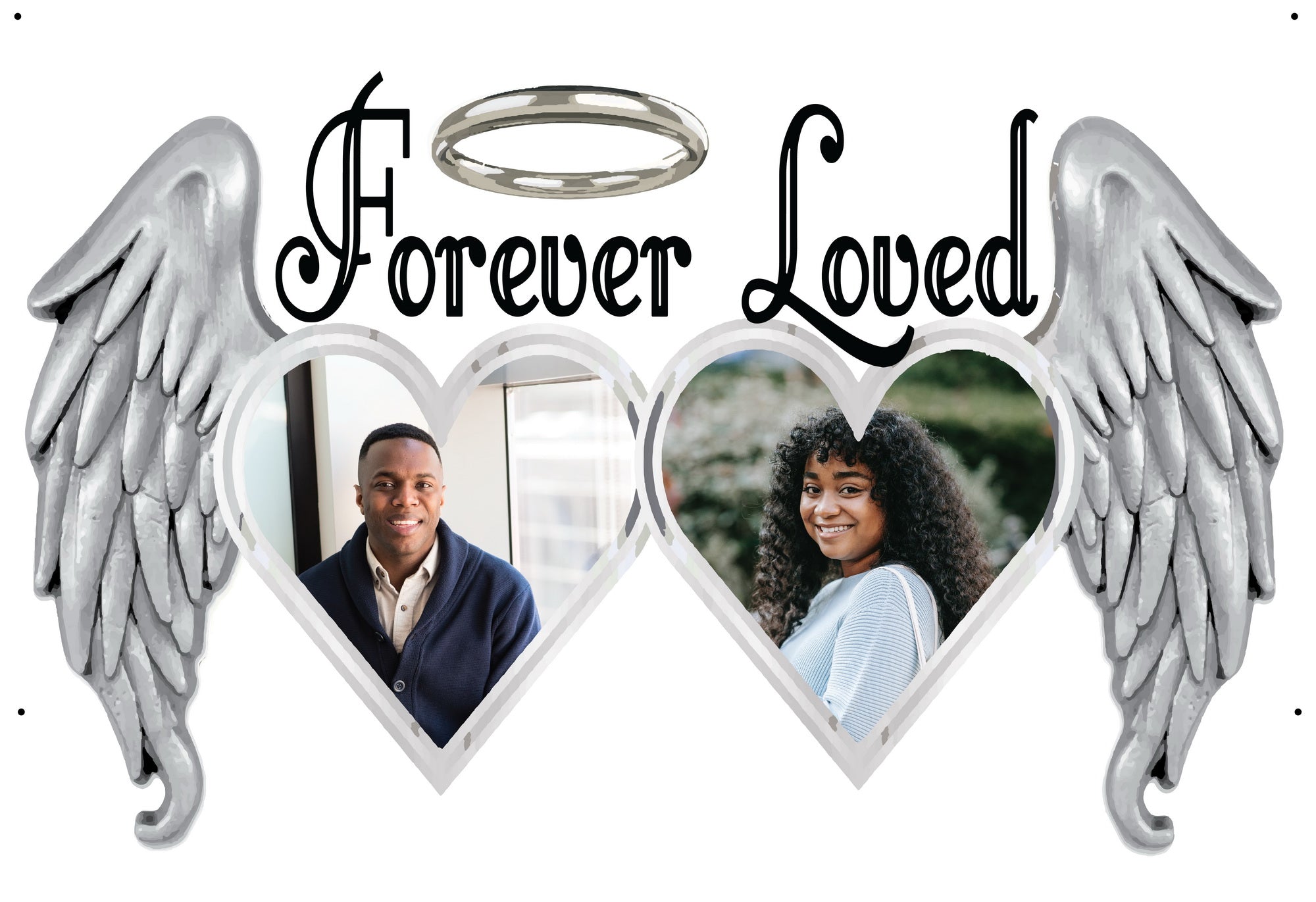 Custom Forever Loved Memorial Photo Flash (Available in Gold or Silver)