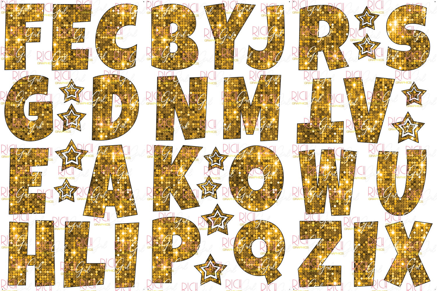 Alphabet Set 23-Inch Luckiest Guy Font Yard Card (Any Color - Available in Plain and Sparkle)