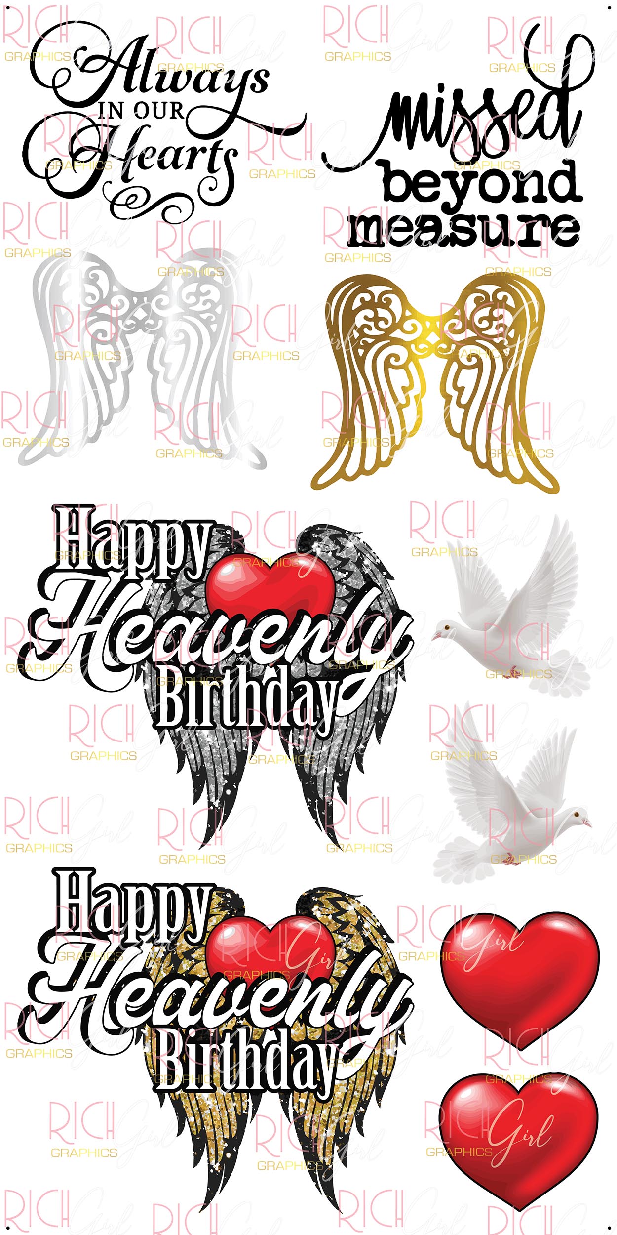 Heavenly Birthday Yard Card