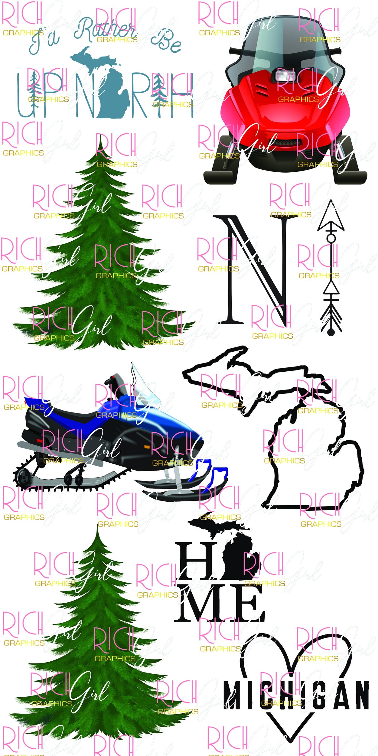 I'd Rather Be Up North - Michigan Yard Card