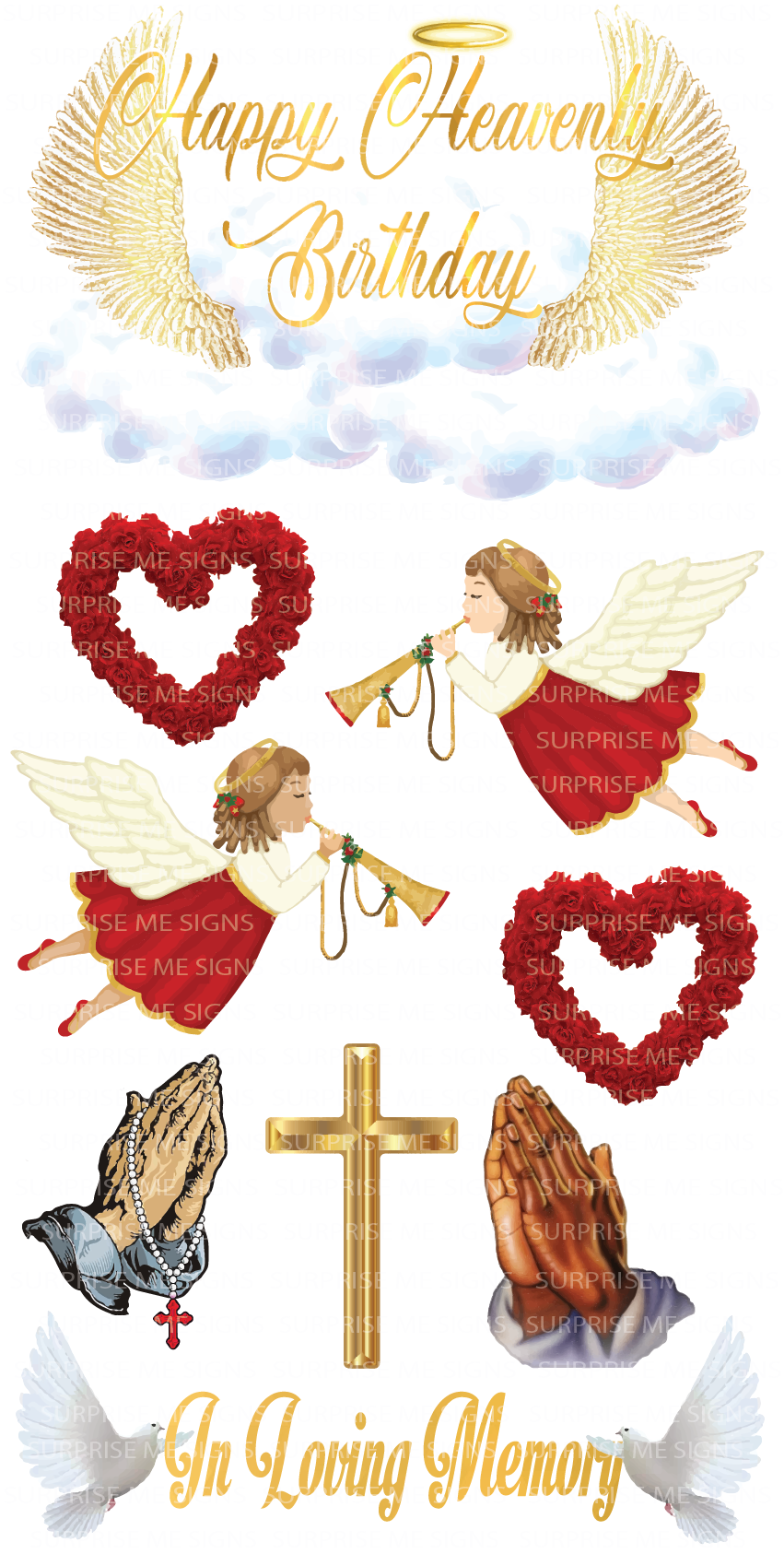 In Loving Memory Yard Card (Full and Half Sheet Available)