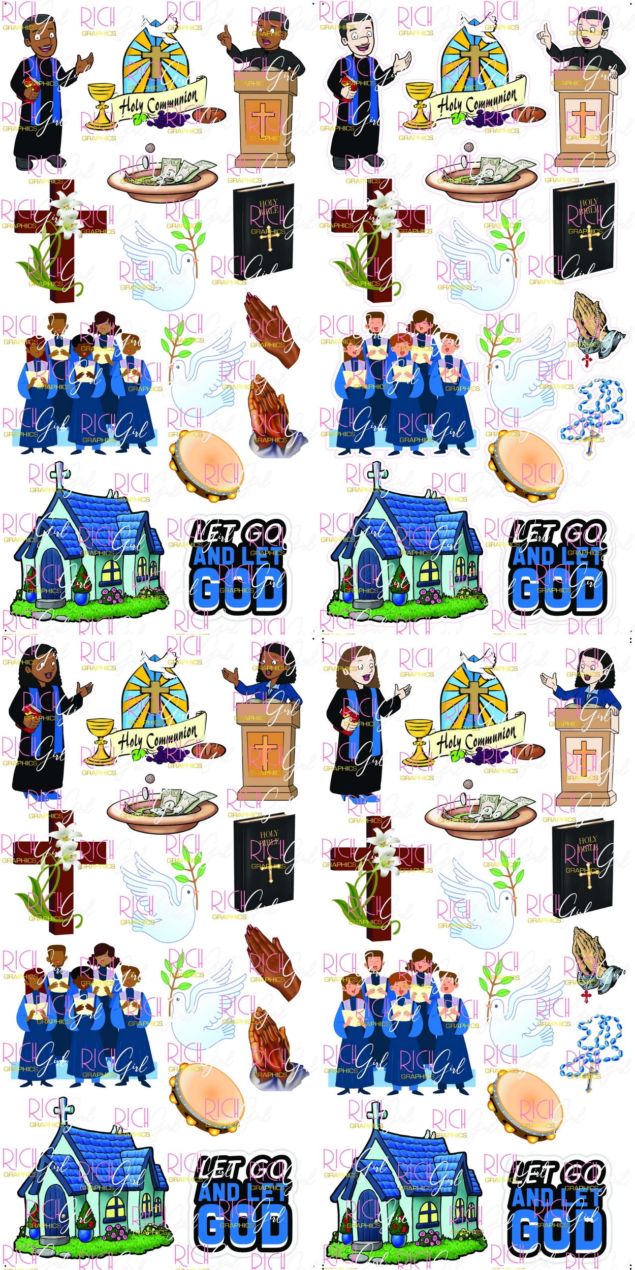 Let Go & Let God Yard Card (Available in 2 Skintones AND Male or Female)