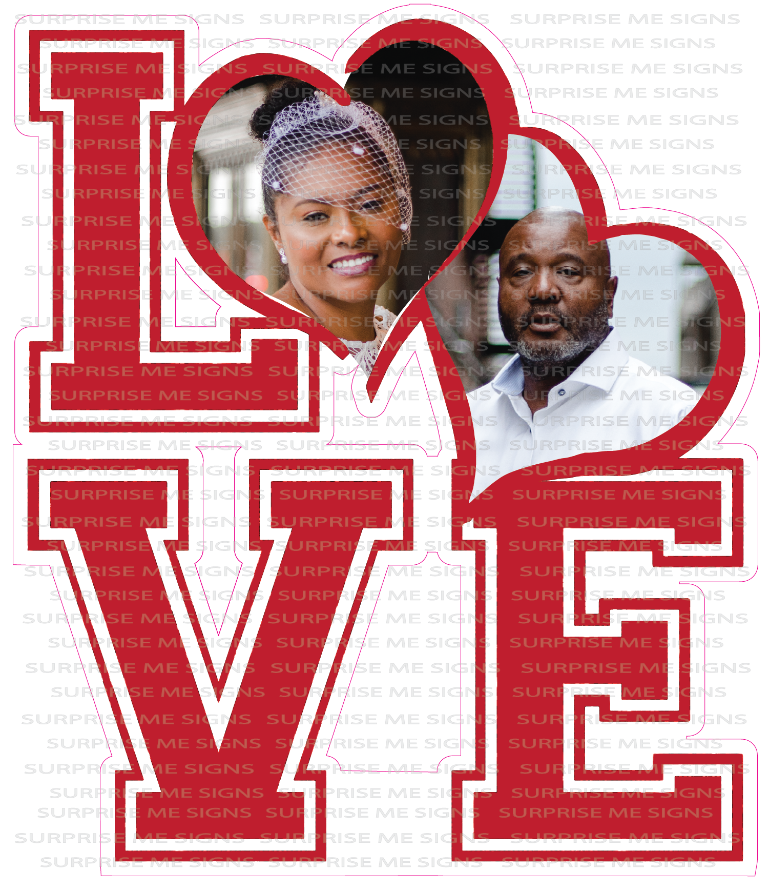 LOVE Custom Photo Yard Sign