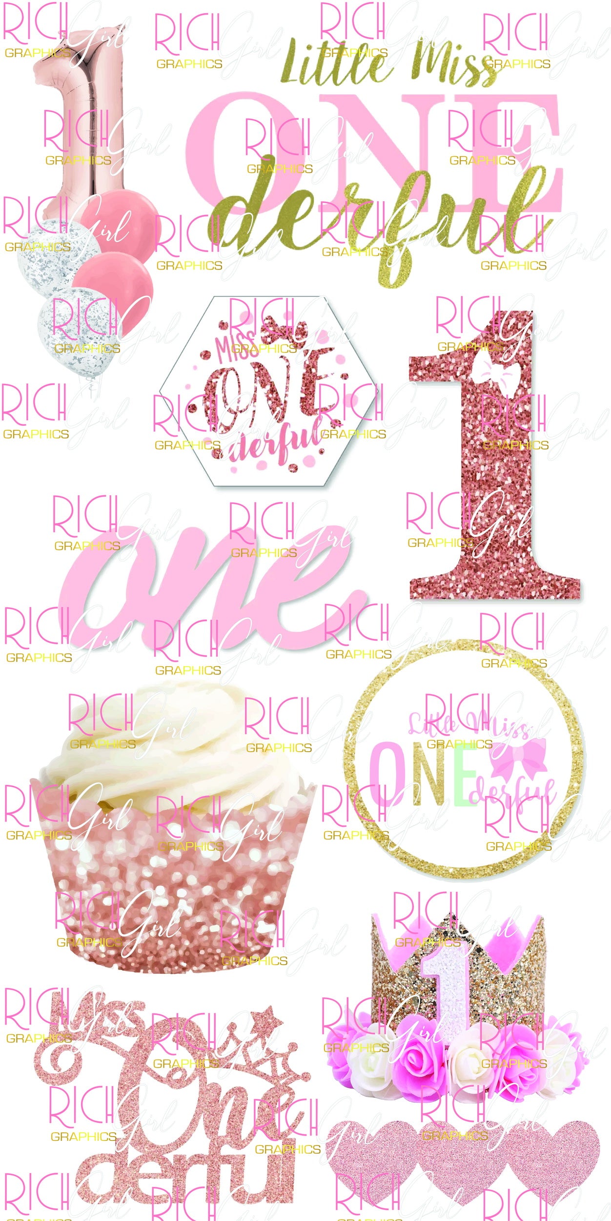 Miss Onederful Yard Card