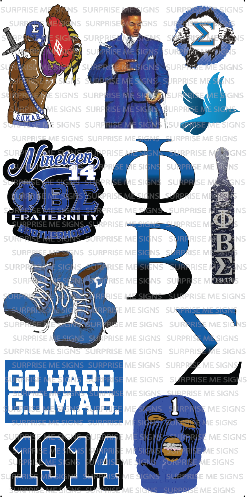 Phi Beta Sigma Fraternity, Inc. Yard Card