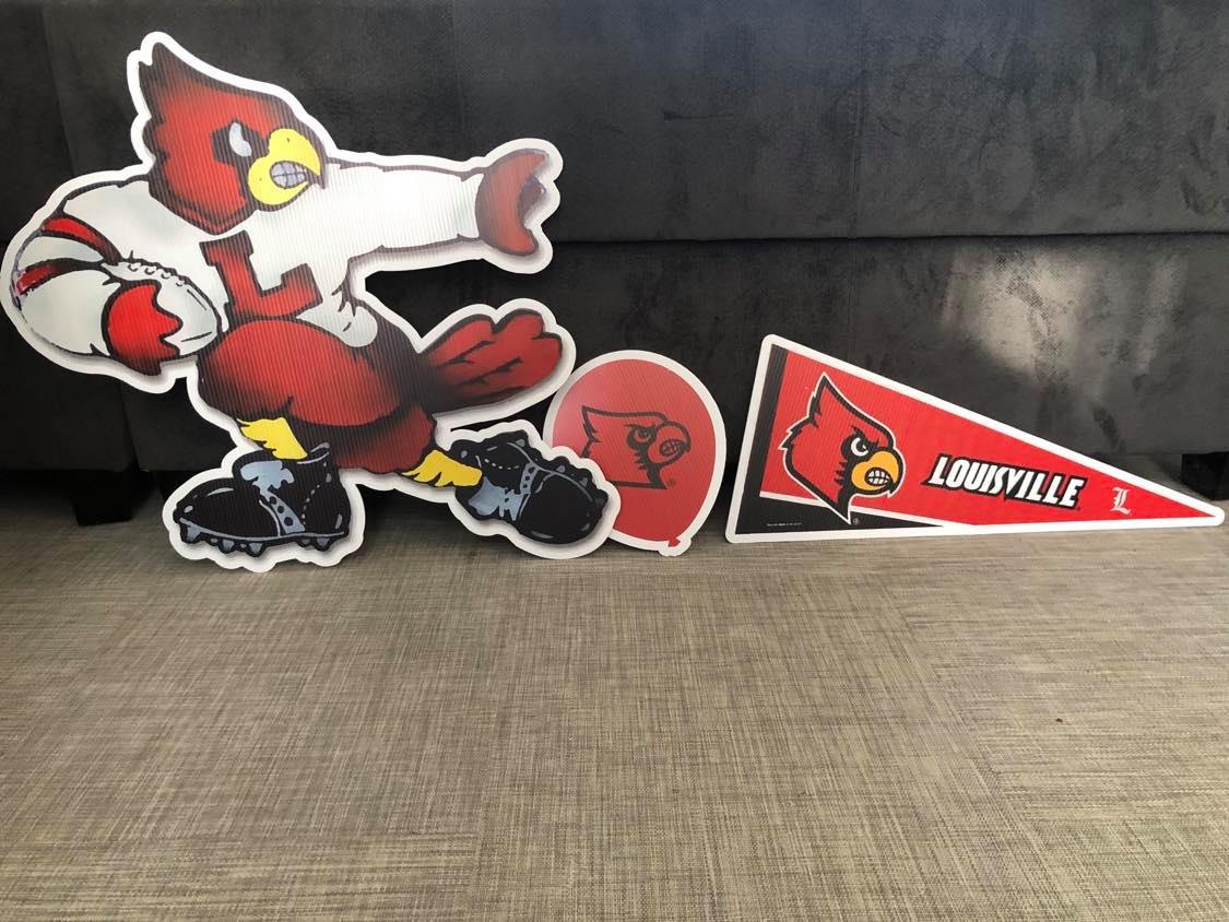 University of Louisville Cardinals Yard Card