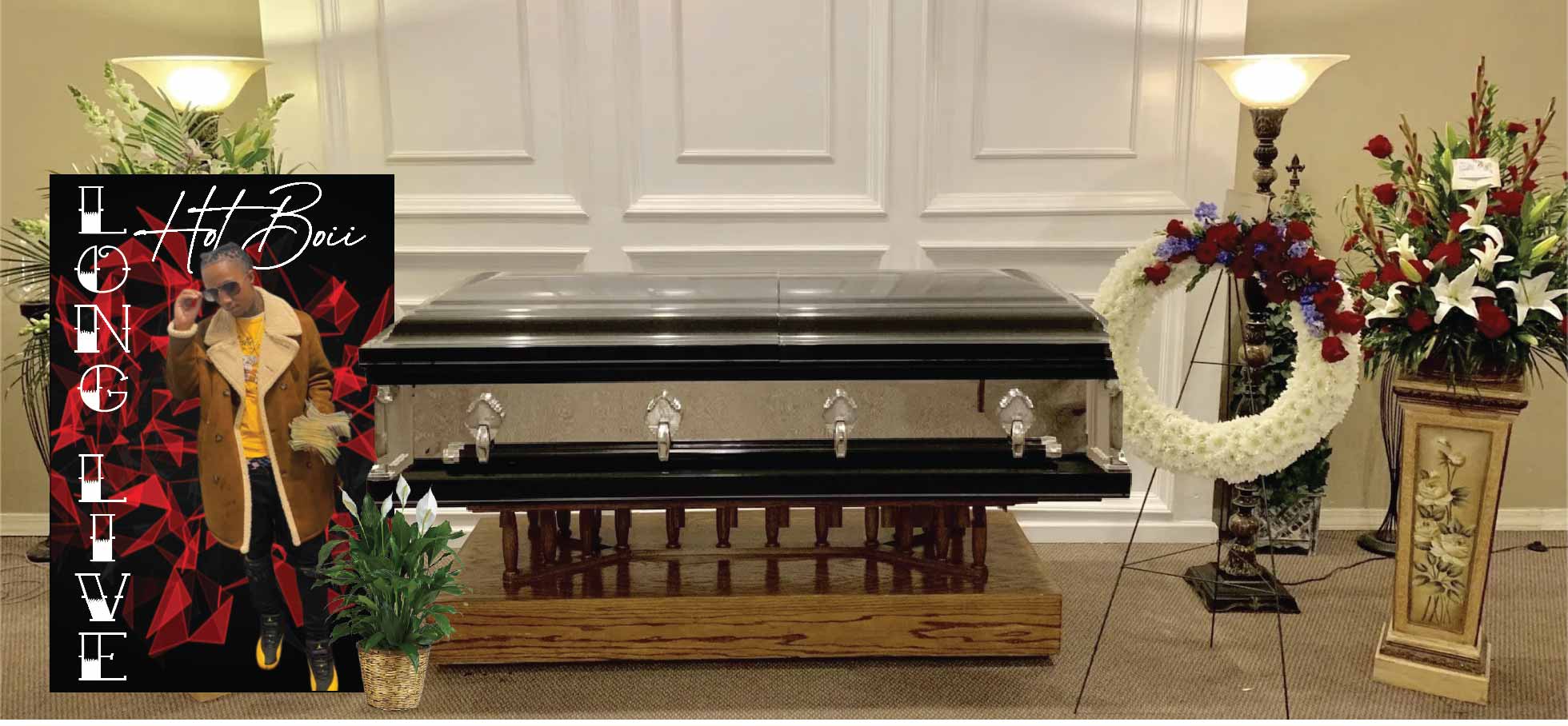 Custom Memorial Photo Wall – “Long Live” Tribute Display