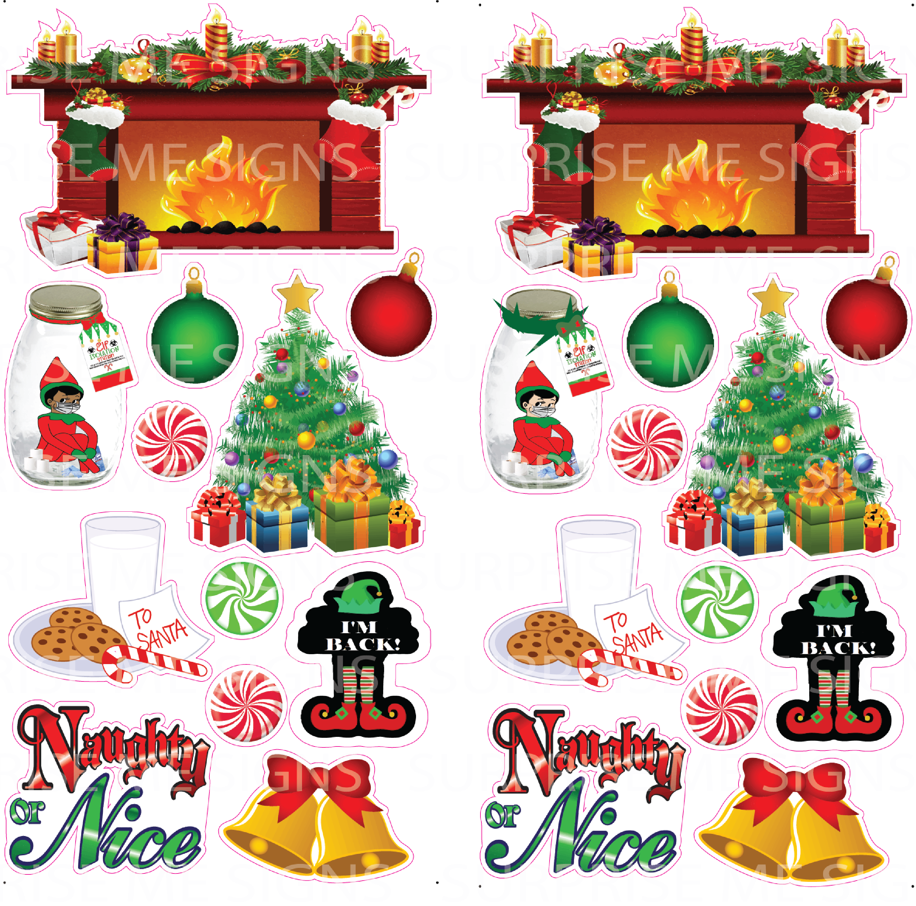 Quarantine Elf In A Jar Yard Card (2 Skintones Available)