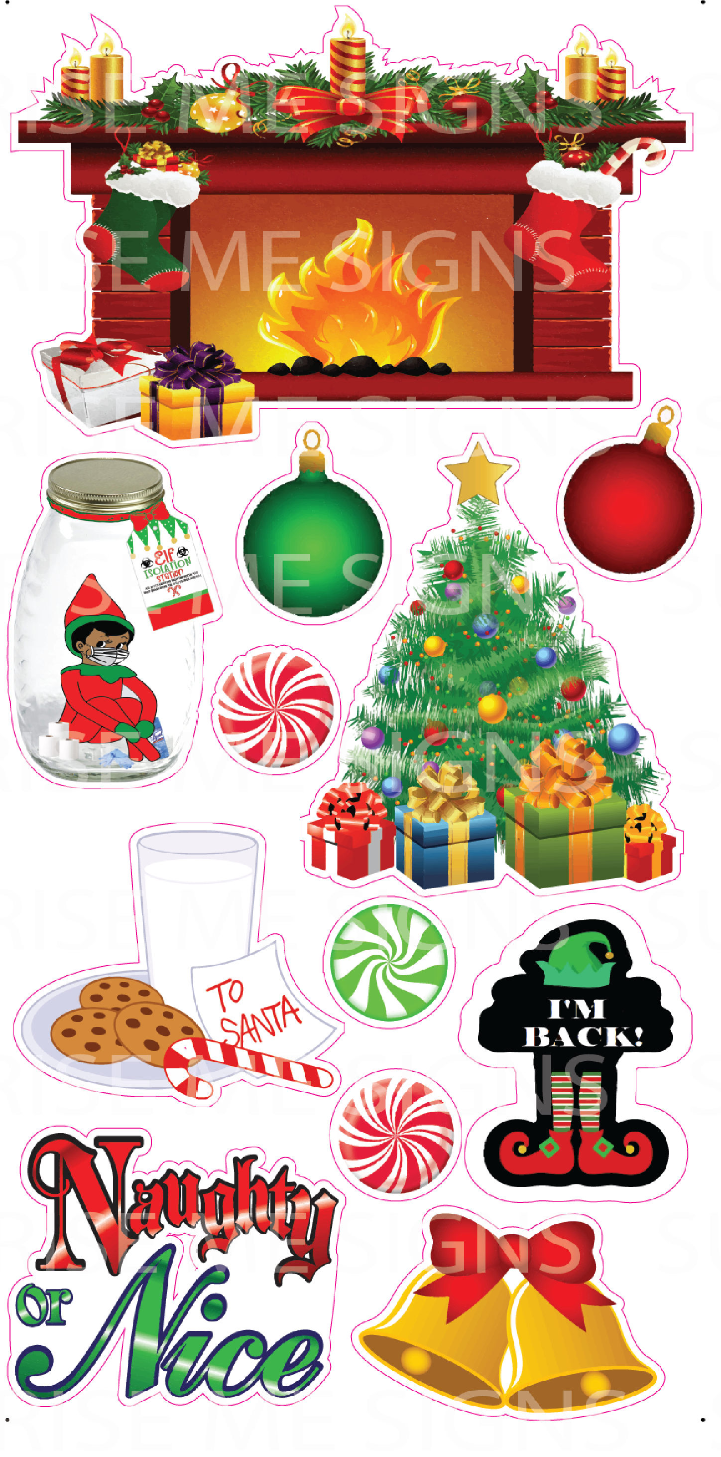 Quarantine Elf In A Jar Yard Card (2 Skintones Available)