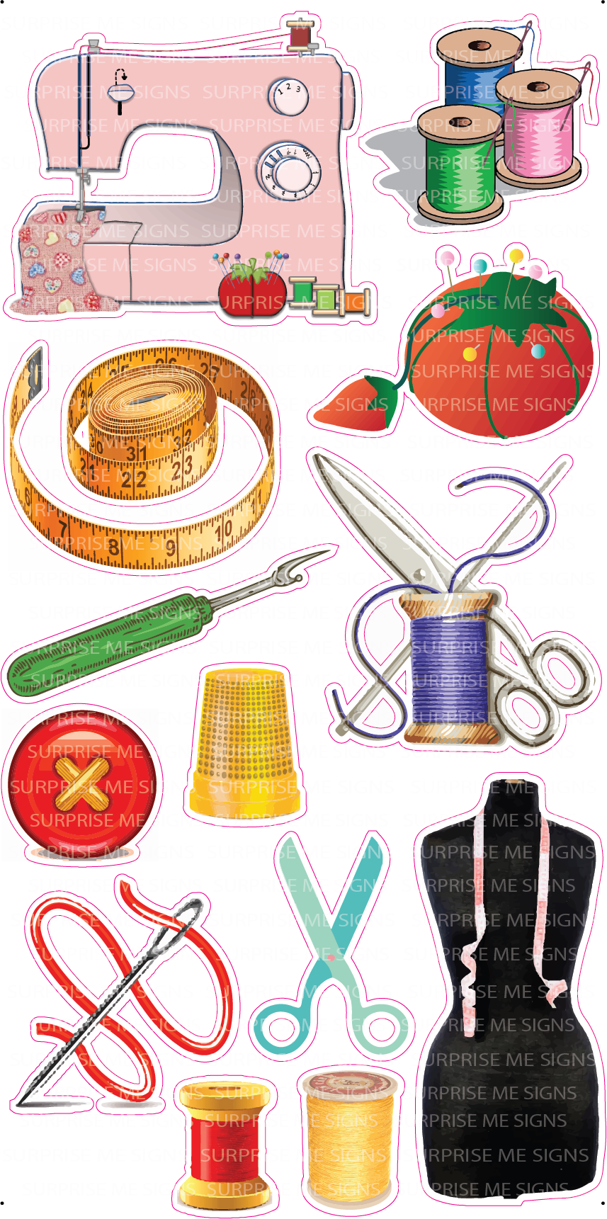 Sew On & Sew On Yard Card