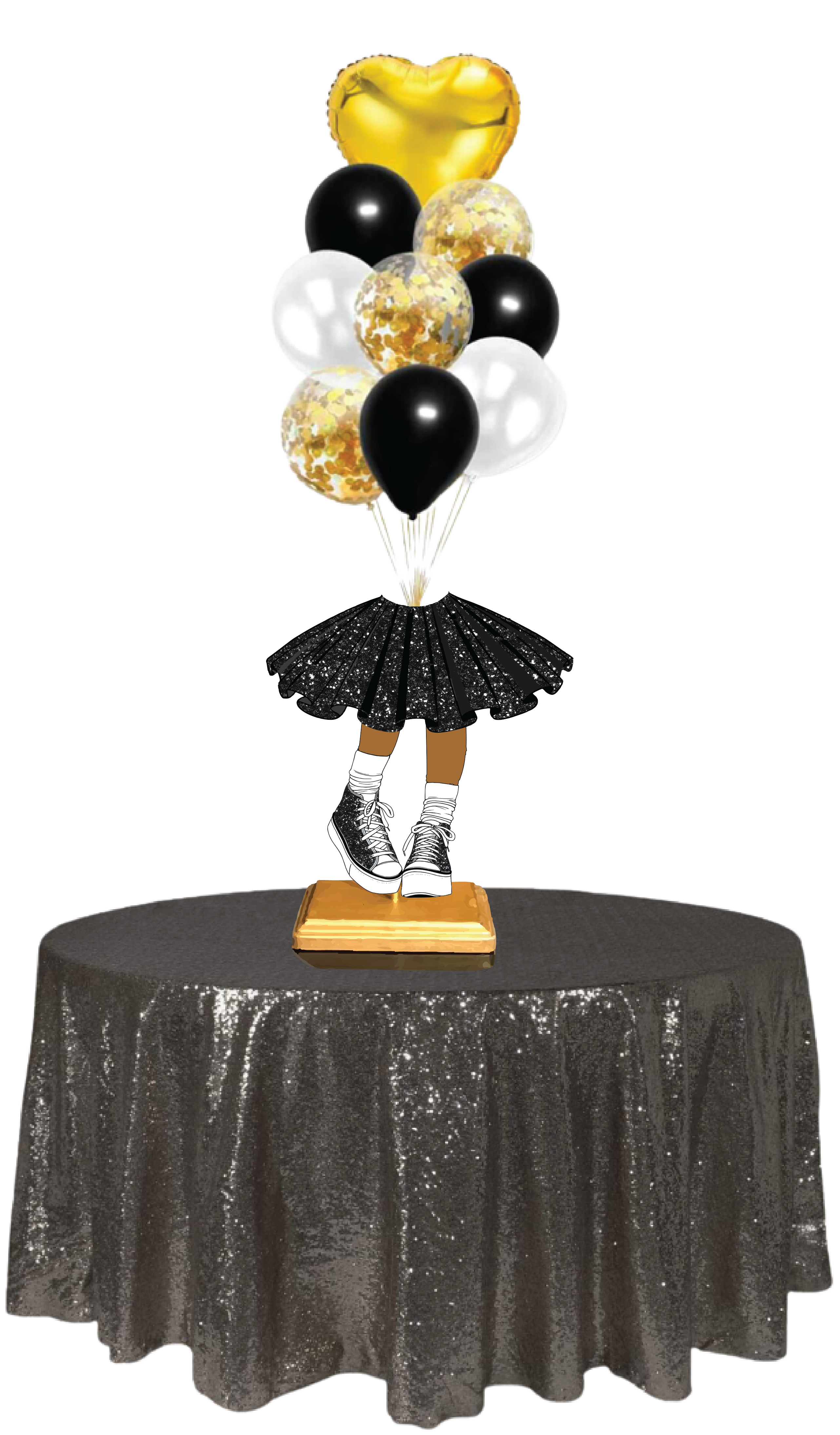 Sneaker Ball Tutu Centerpiece – Fashion Party Table Decor