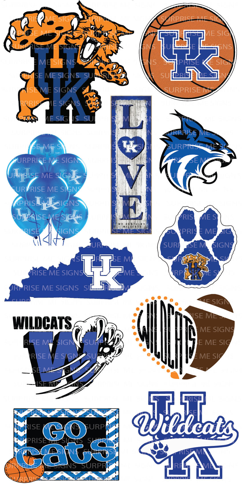 University of Kentucky Wildcats Yard Card