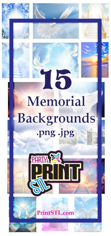 15 Memorial Backgrounds ~Instant Download