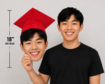 18 Inch Jumbo Graduation Big Head Cutout | Giant Senior Photo Prop | 4pc Set