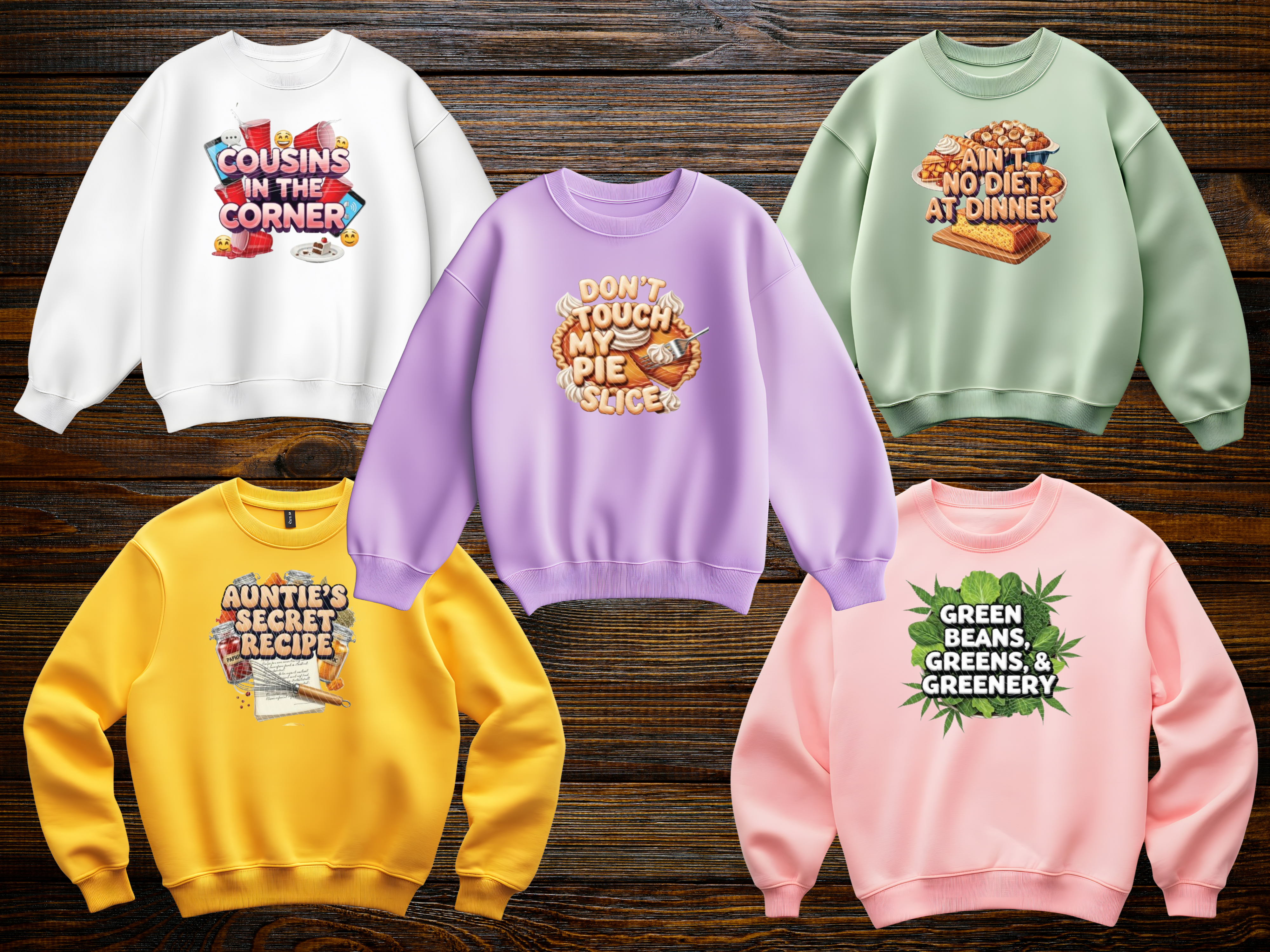 Auntie’s Secret Recipe Ready To Press DTF Gangsheet | Black AF Thanksgiving Transfers | 10 Holiday Designs